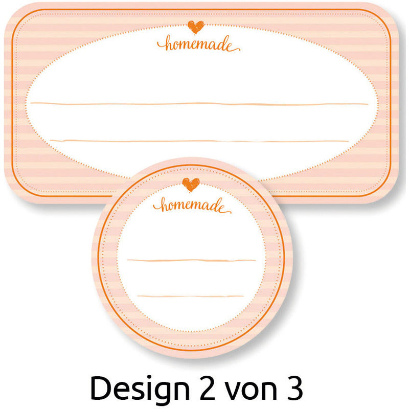 50 weiße Aufkleber "Homemade" von Avery Zweckform, rechteckige Etiketten auf Bogen, für kreative DIY-Projekte