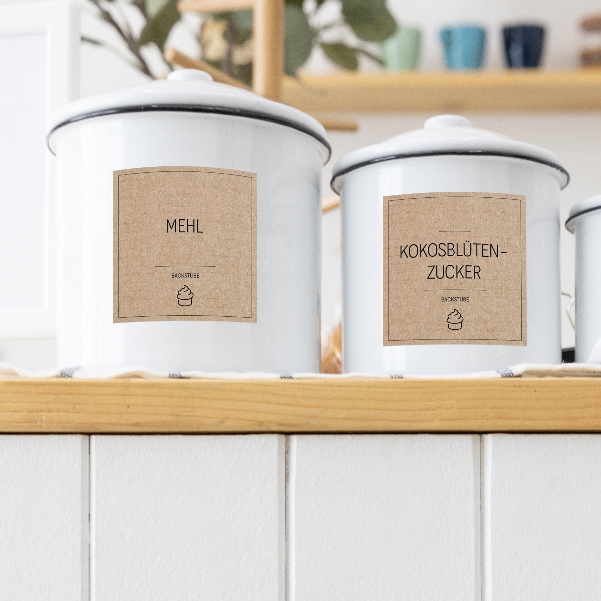 Back-Etiketten – Aufkleber für Backzutaten (Set mit 120 Aufklebern)