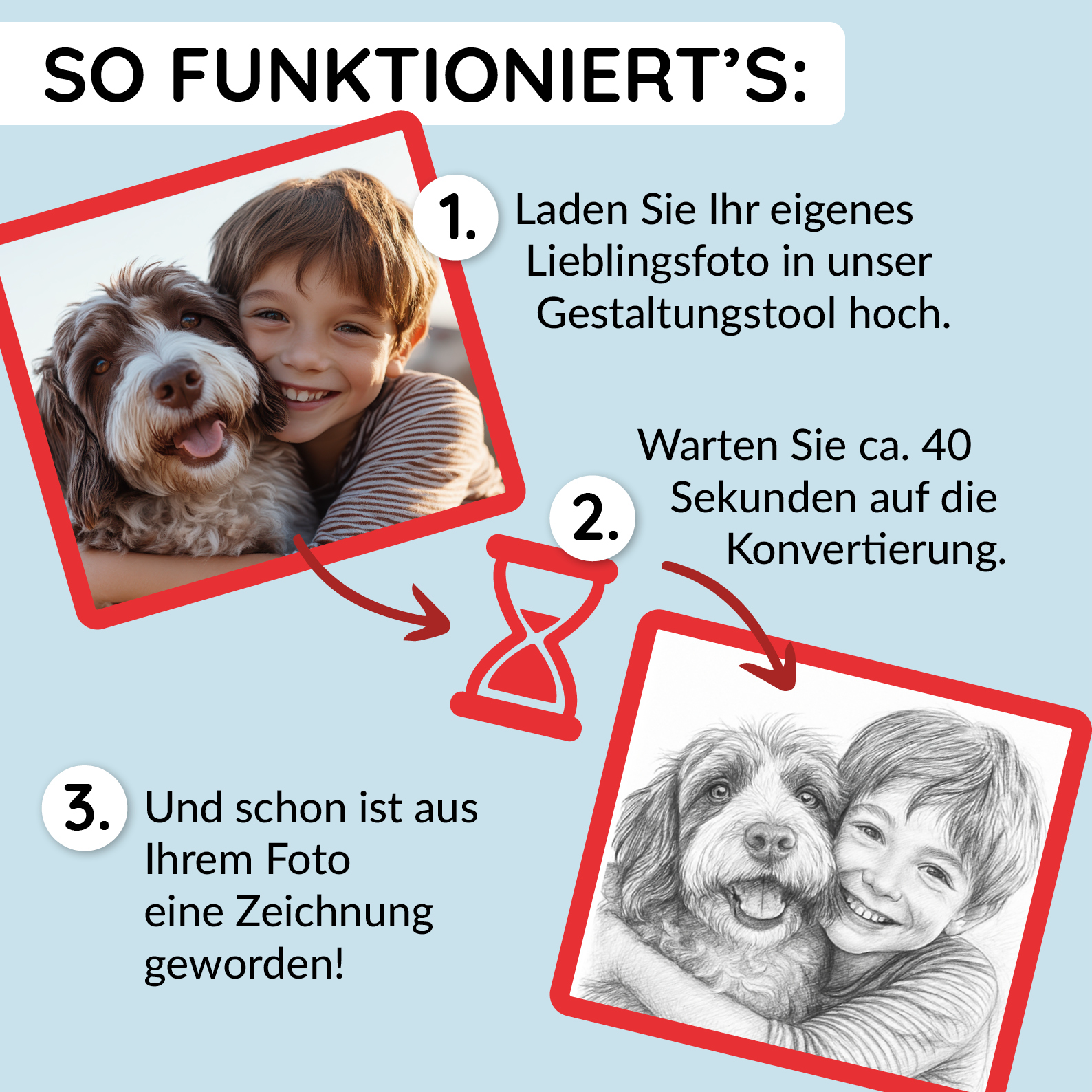 Kirschkernkissen mit Bleistiftzeichnung & Individualisierung - adressaufkleber-fabrik.de