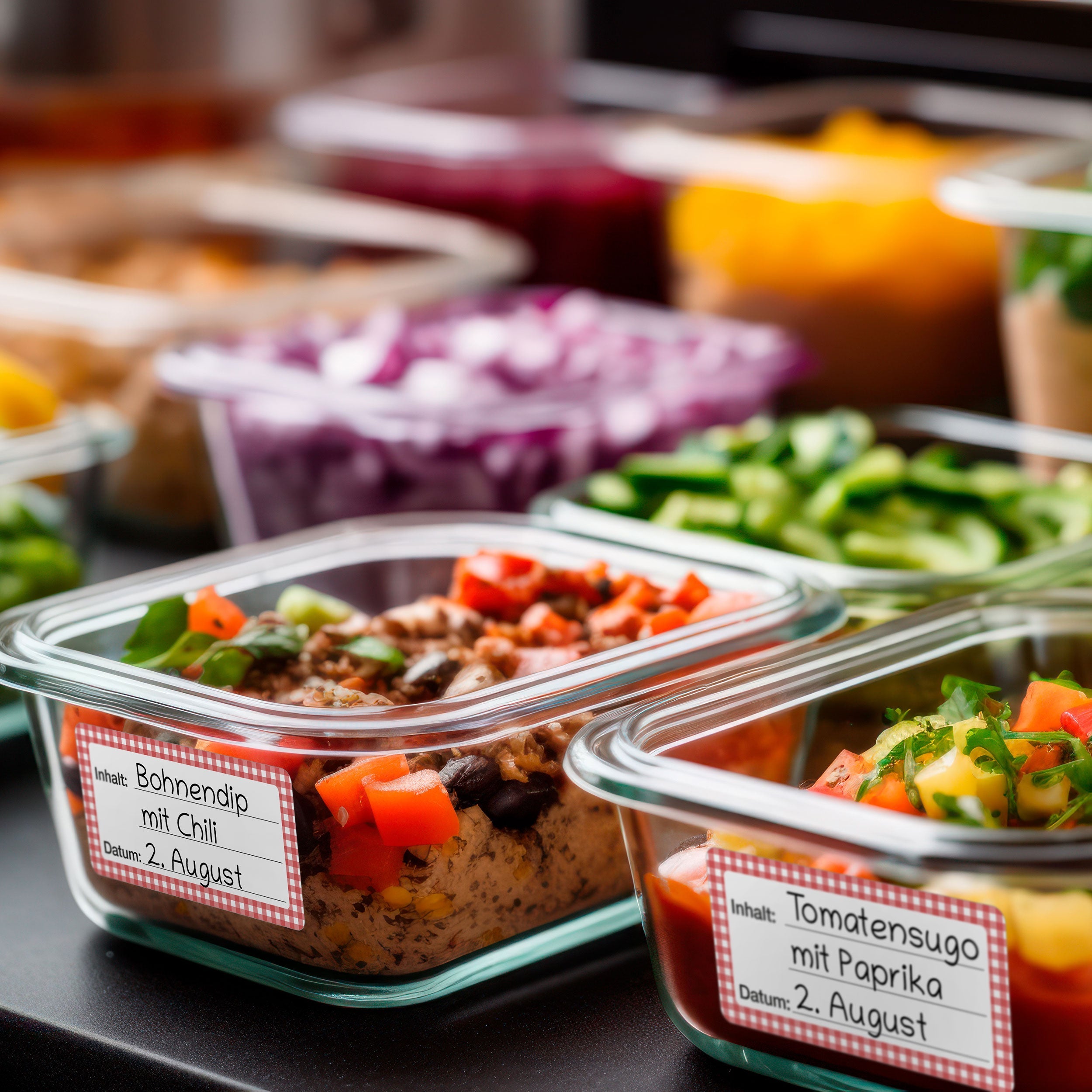 Gefrieretiketten / Tiefkühletiketten / Küchenetiketten inkl. Permanent Marker