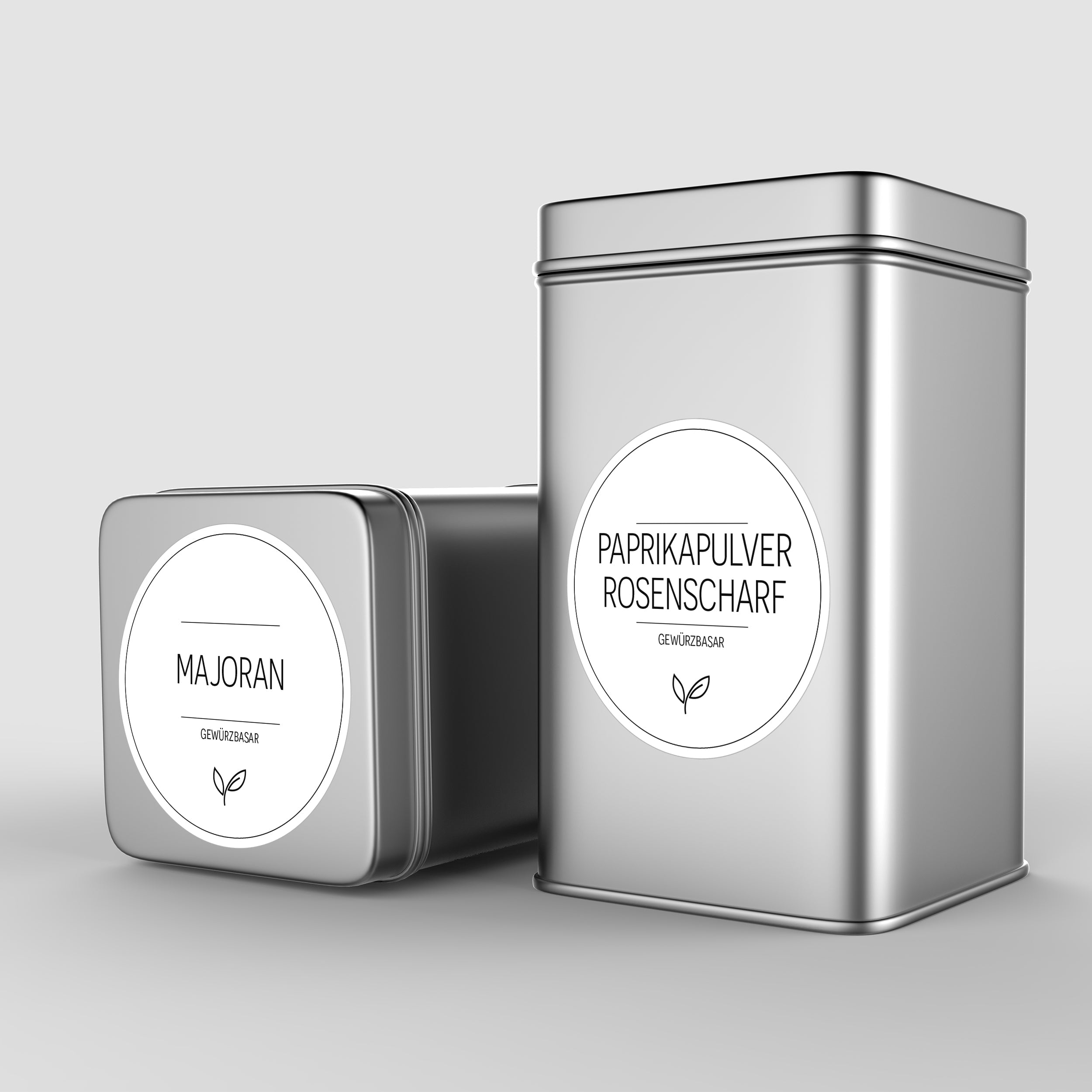 Gewürzetiketten - Aufkleber für Gewürzgläser (Set mit 144 Gewürz-Aufklebern)