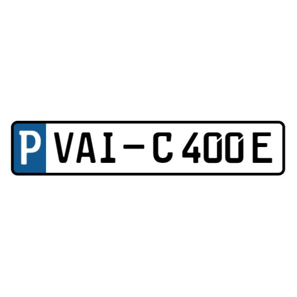 Parkplatz Schild in Kennzeichen-Größe 520x110 mm