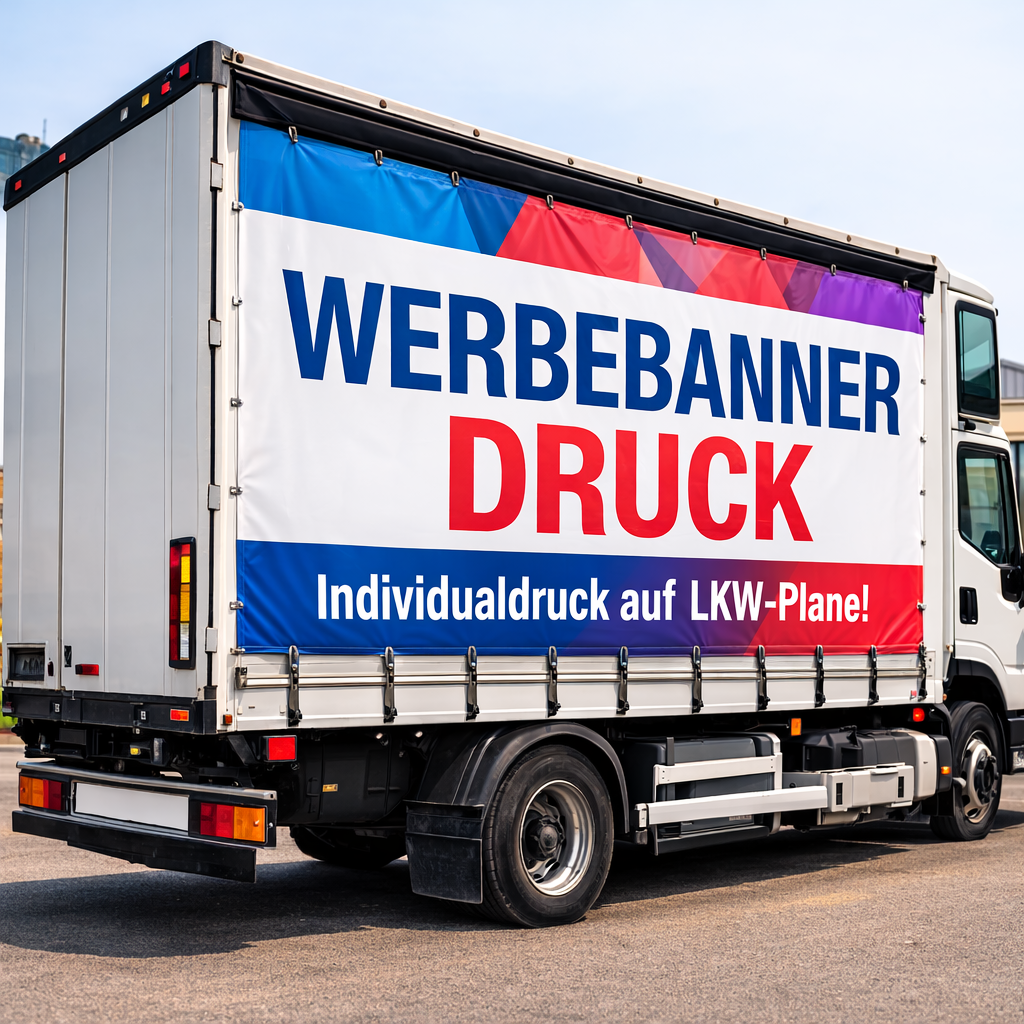 Banner Druck auf LKW Plane (PVC Plane)