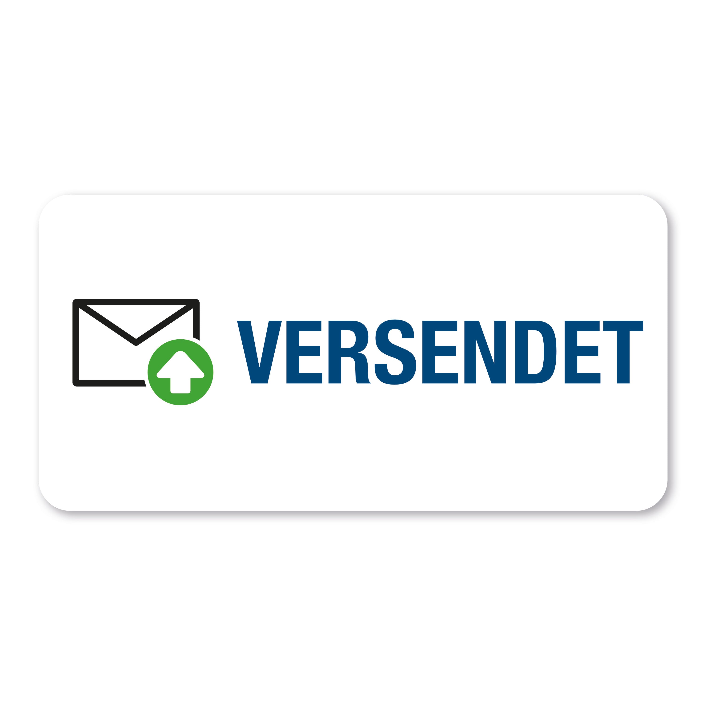 Aufkleber mit Piktogramm "Versendet" auf Rollen, 60x30 mm, 250 Stück, transparente Etiketten für Versandmarkierungen