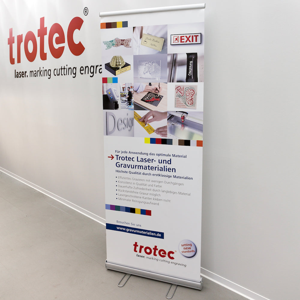 Roll-Up Display 203x85 cm mit Druck, tragbare Werbeaufstellung für Messen und Veranstaltungen, von aufkleberdrucker.de