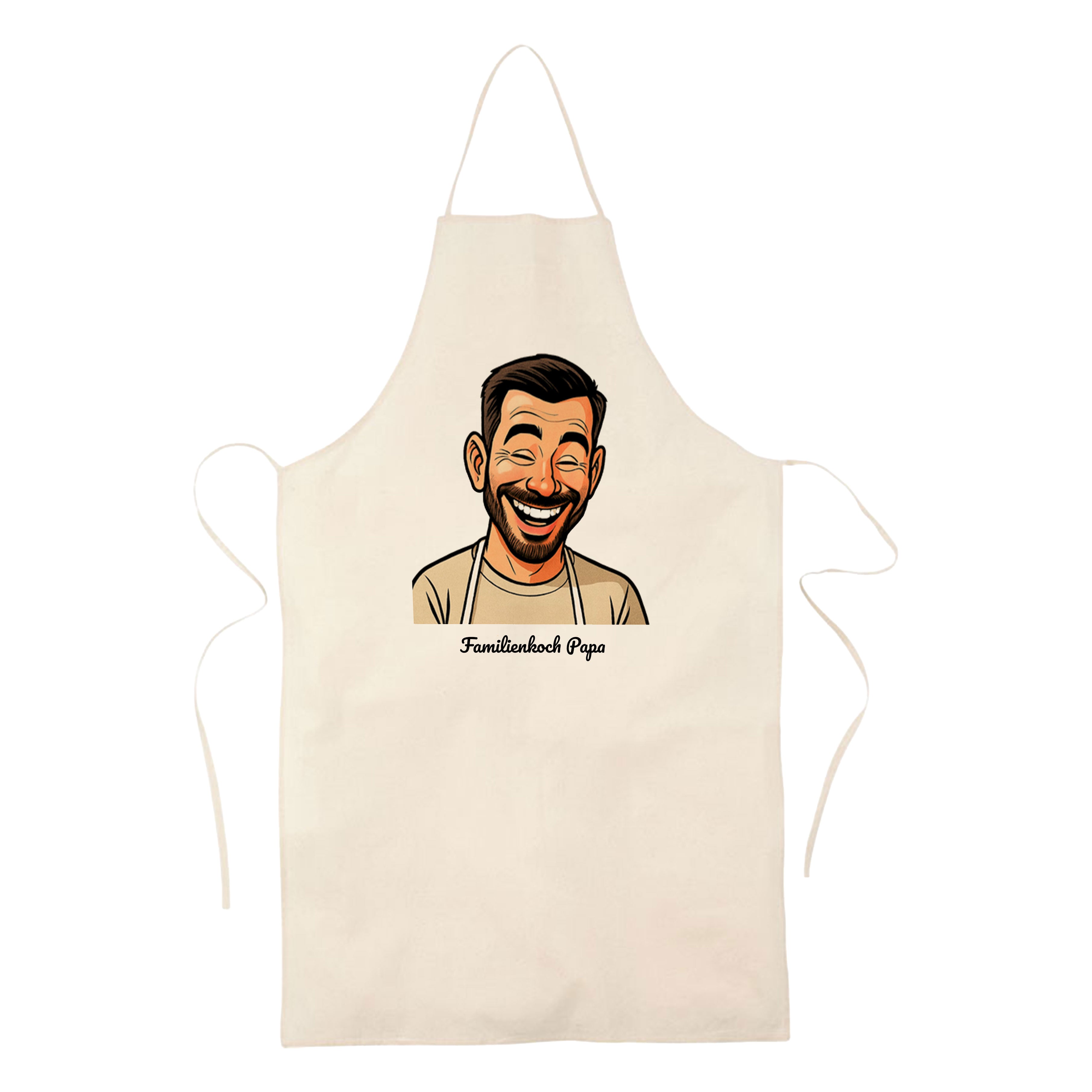 Bunte Schürze mit Karikatur und Text, Kinder-Druckerei.de, ideal für Kinder beim Kochen oder Basteln