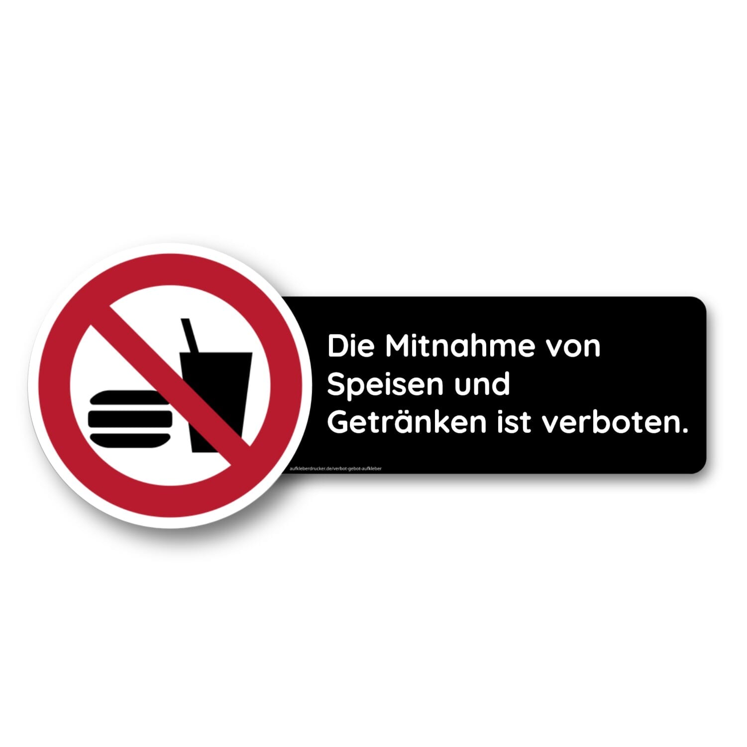 Verbotsschild mit Text, 240x100 mm, nach EN ISO 7010, aufkleberdrucker.de, klare Warn- und Gebotszeichen in deutschem Design