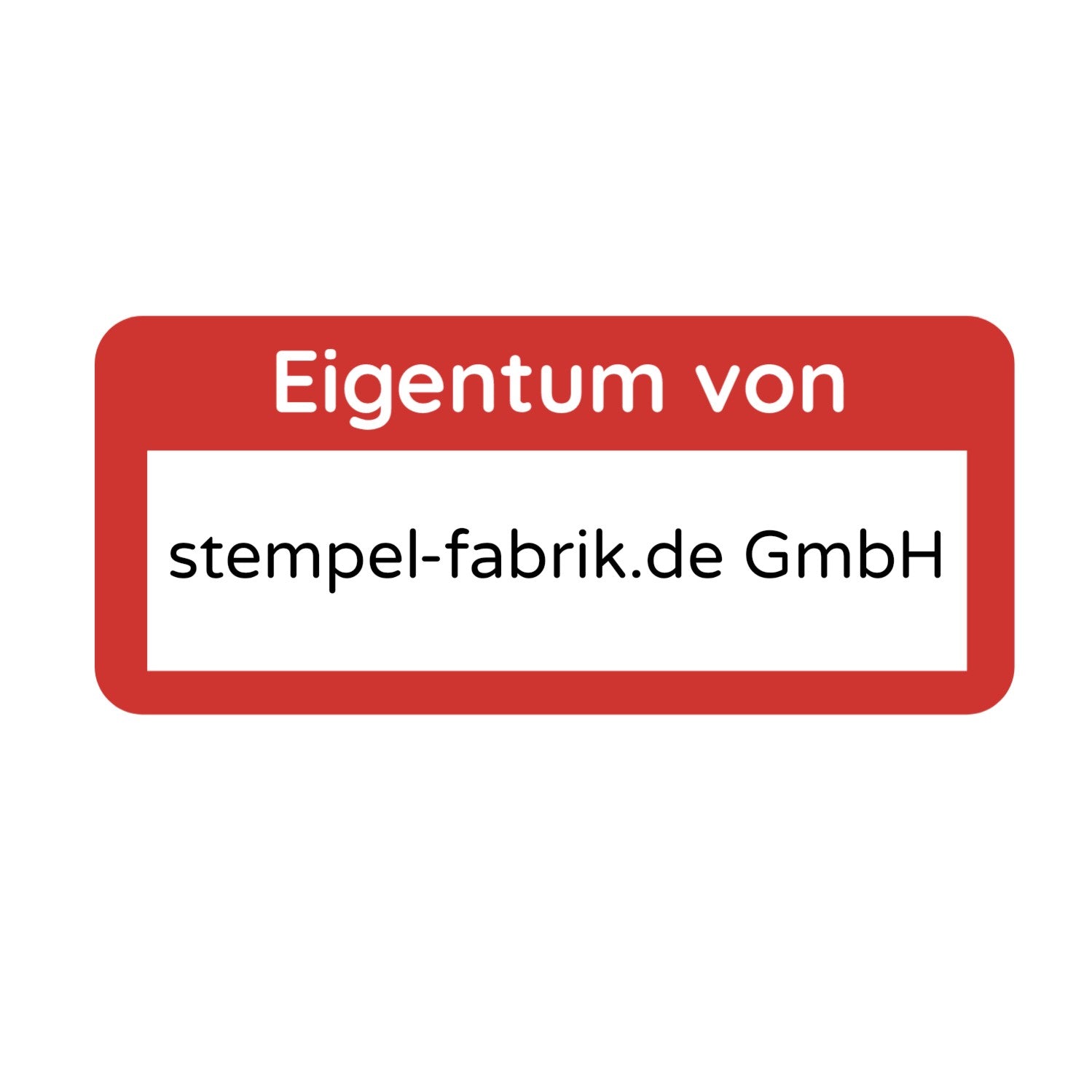Rote Eigentum-Aufkleber mit 30 Stück, 30x13 mm, Namensaufkleber auf klebrigem Träger, sichtbar auf dem Produktbild