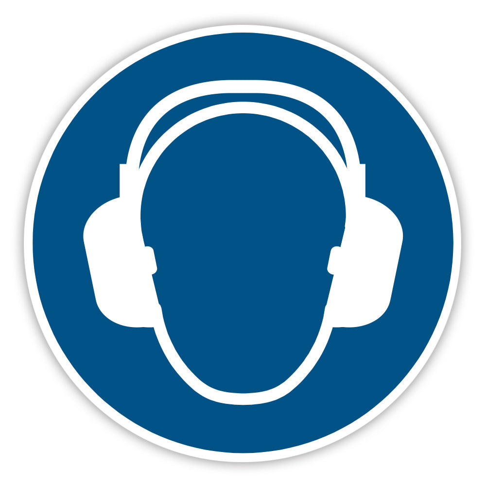 Gebotaufkleber Gehörschutz benutzen