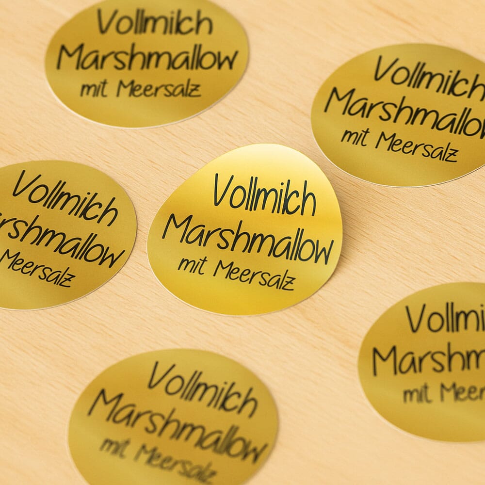 Metallic Aufkleber Gold - aufkleberdrucker.de