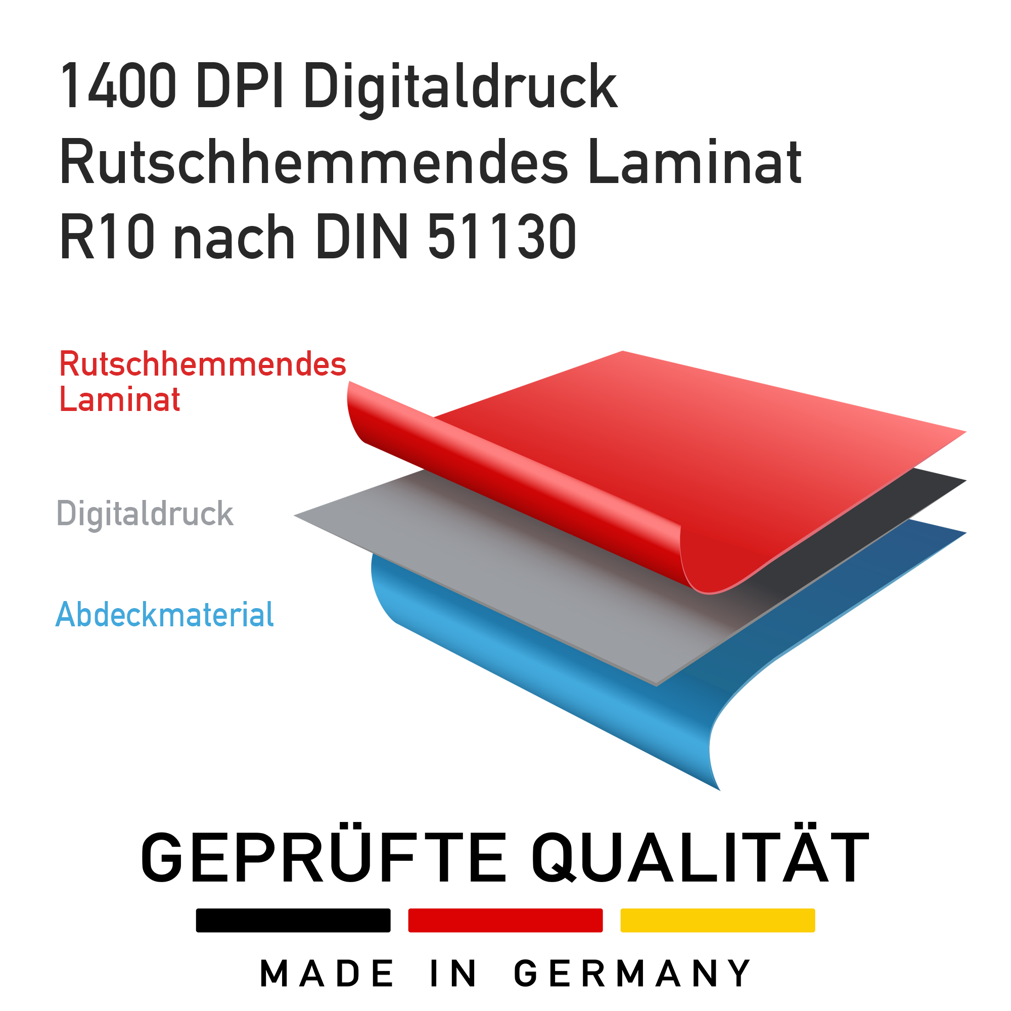 Fußbodenaufkleber - Bodenmakierung "Durchgang frei" (300x300 mm)