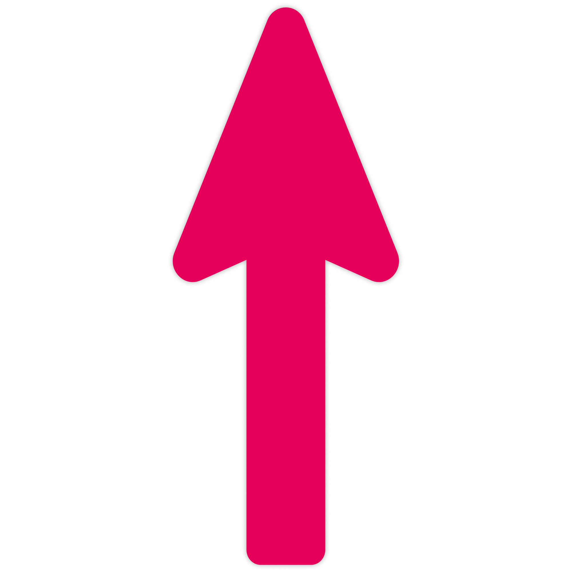 Zwei pinke Fußbodenaufkleber Pfeile, Richtungsweiser, 400x160 mm, für Orientierung auf Böden, von aufkleberdrucker.de