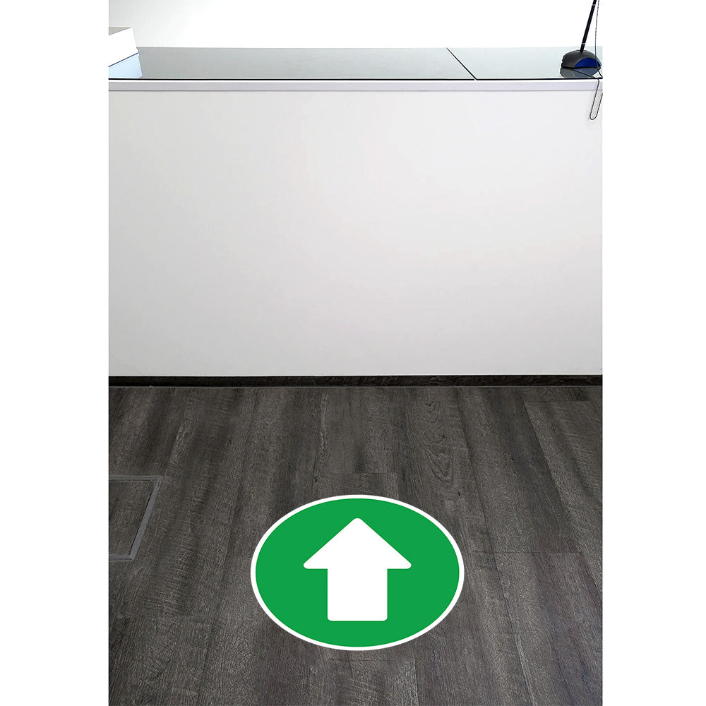 Fußbodenaufkleber - Bodenmakierung "Durchgang frei" (300x300 mm)