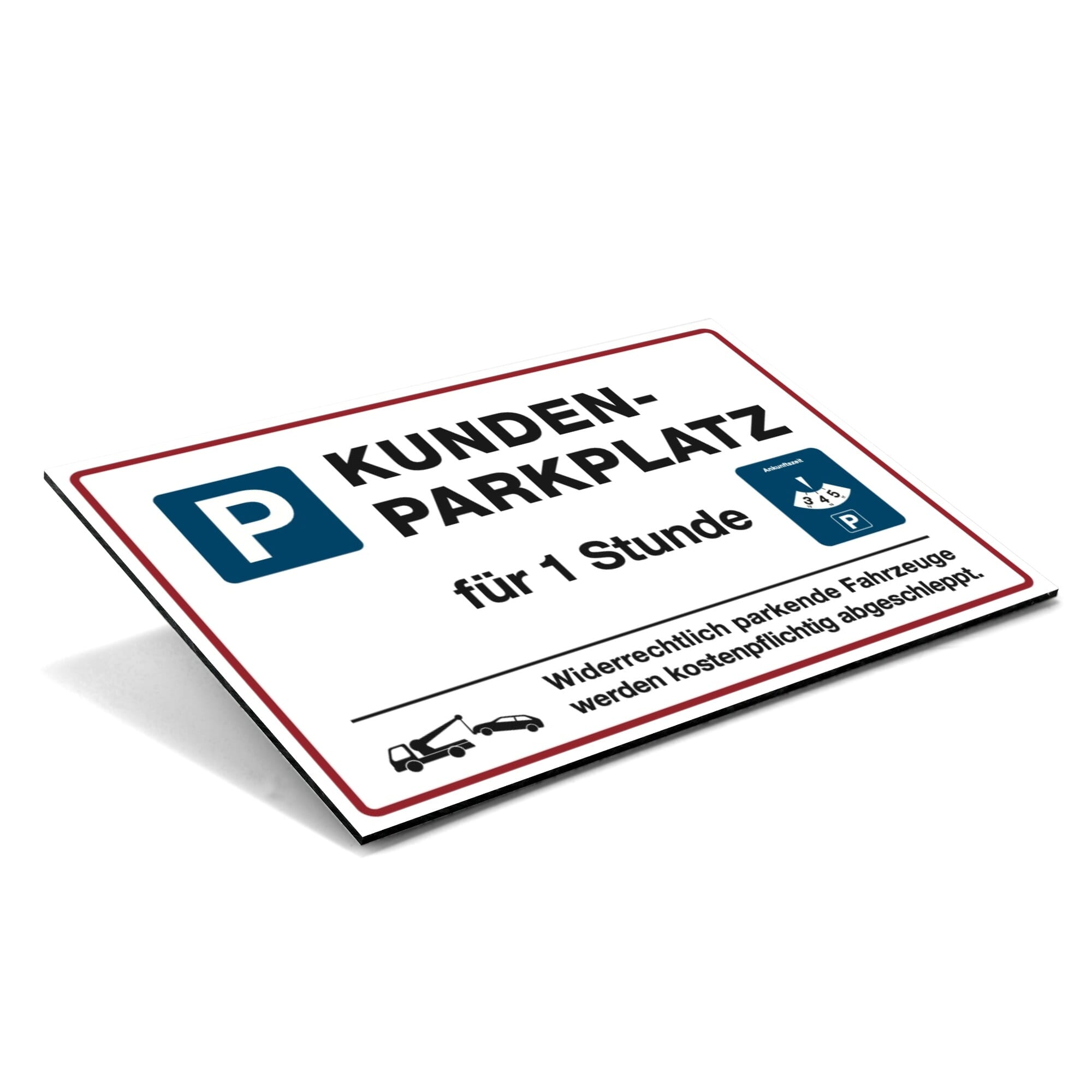 schild aufkleber hinweis kunden kunde parkplatz parken während einkauf stunde 1 parkscheibe kurzzeitparken kurz kostenlos auto parkhaus parkplatz