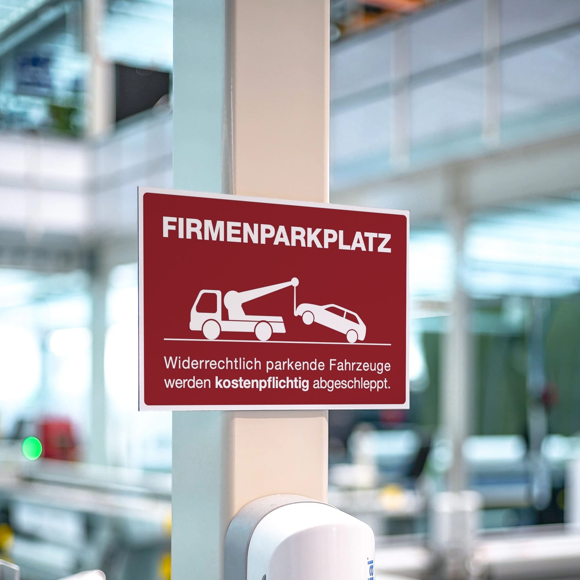 Schild Alu-Verbund Firmenparkplatz (signalrot, 200x300x4 mm)