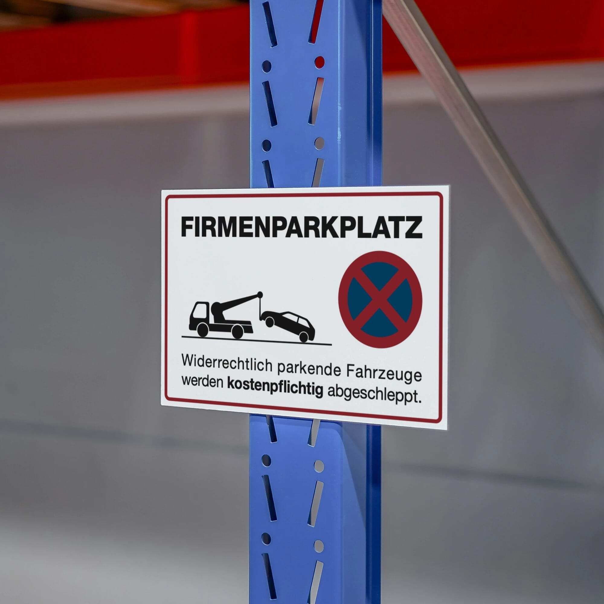Weiße Aluminium-Verbundschild für Privat- und Firmenparkplätze, 200x300x4 mm, mit Aufdruck, von aufkleberdrucker.de