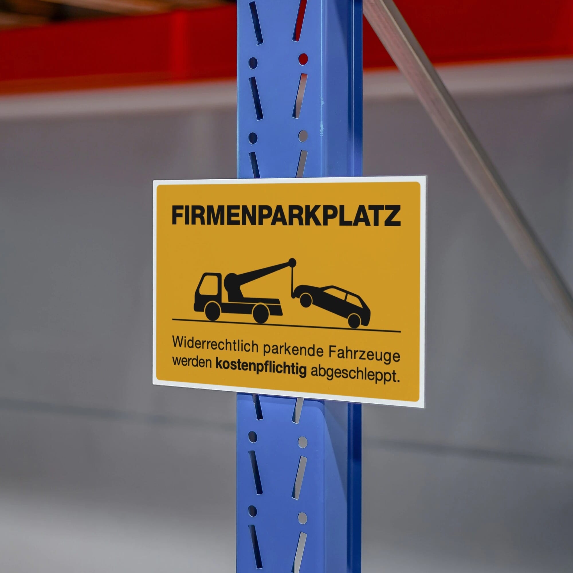Schild Alu-Verbund Firmenparkplatz (signalgelb, 200x300x4 mm)