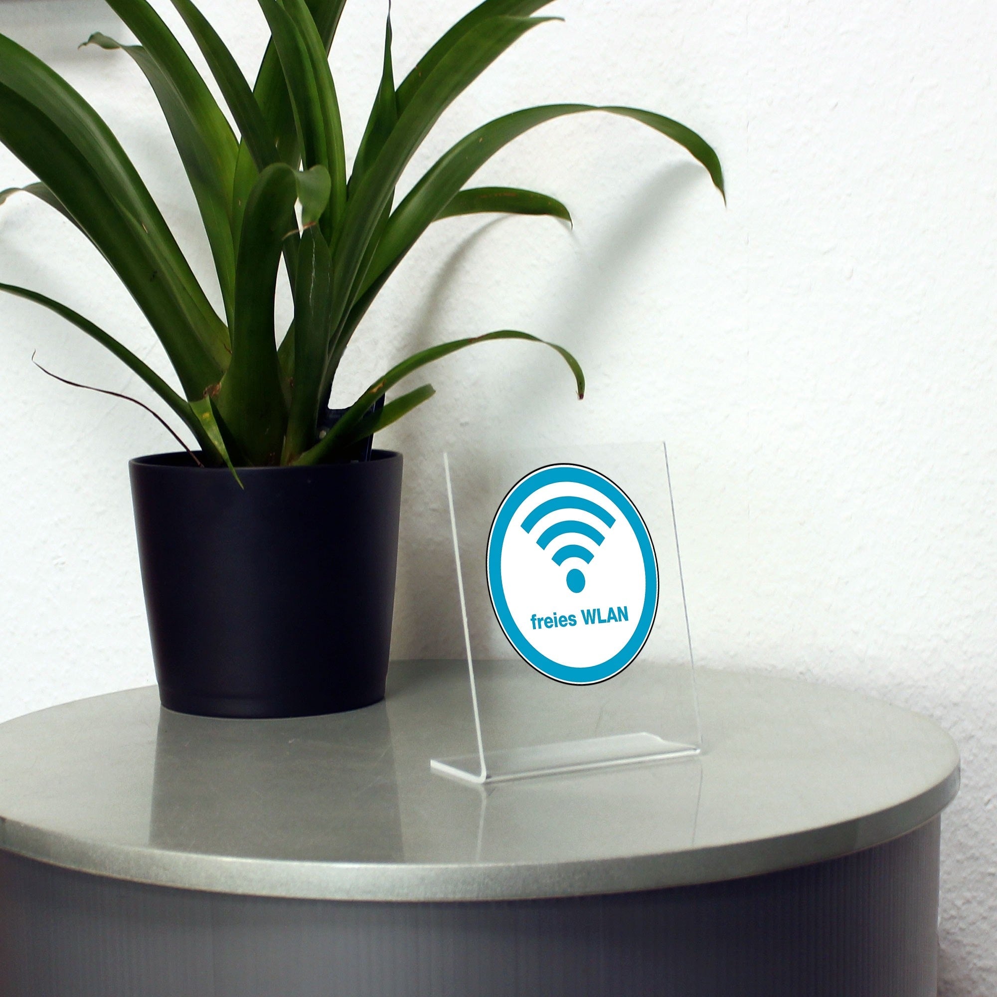 Acrylaufsteller "freies Wlan"  (ca.100x150 mm)"