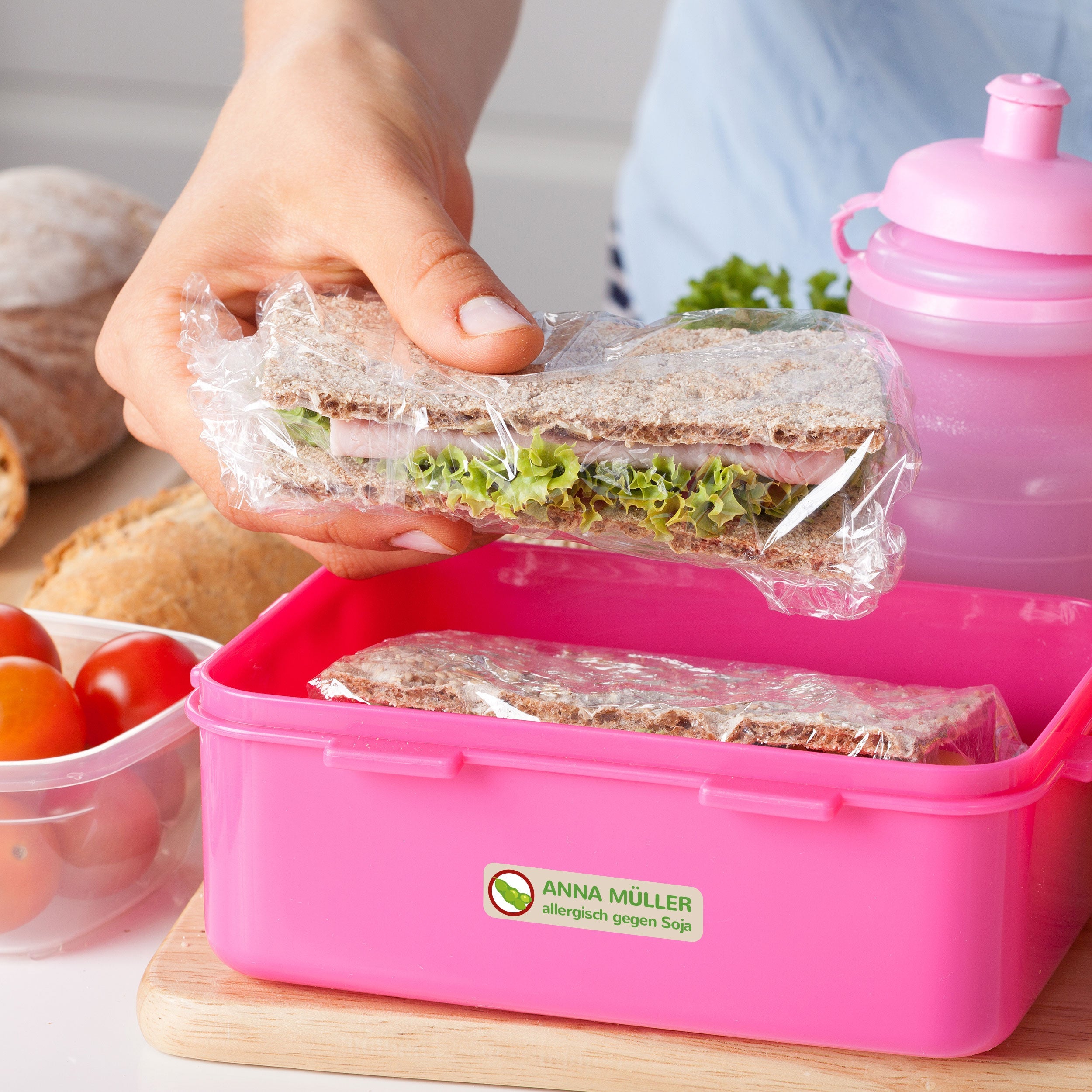 Kinder-Namensaufkleber mit Allergie- und Unverträglichkeitszeichen, bunt und kindgerecht, 140 Stück, von aufkleberdrucker.de