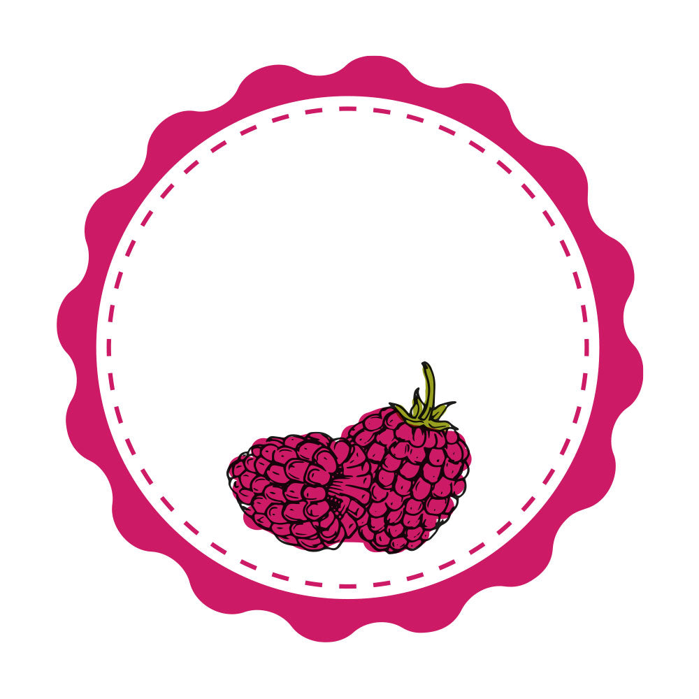 Marmeladenetiketten Set mit verschiedenen Motiven, Himbeere, aufkleberdrucker.de, kreative Gestaltung für Gläser, 3 Bögen.