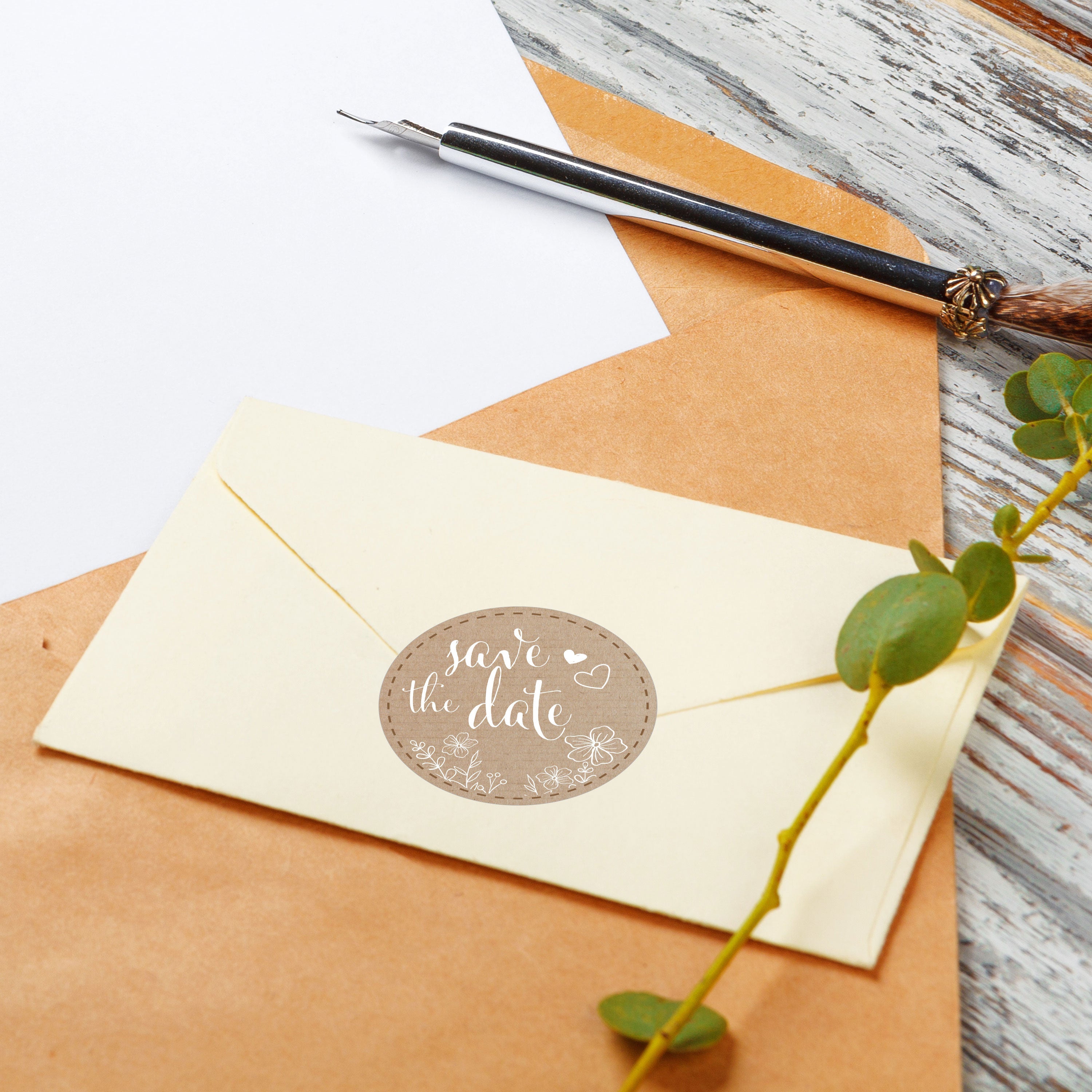 Hochzeit-Aufkleber aus Papierdekor, 80-tlg. Set mit verschiedenen Größen und Texten, ideal für Hochzeitseinladungen und Dekorationen