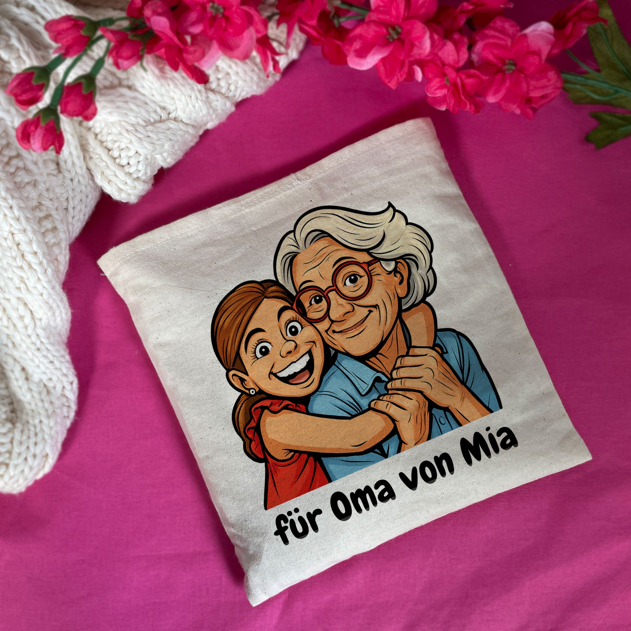 Kirschkernkissen mit Karikatur & Individualisierung - adressaufkleber-fabrik.de