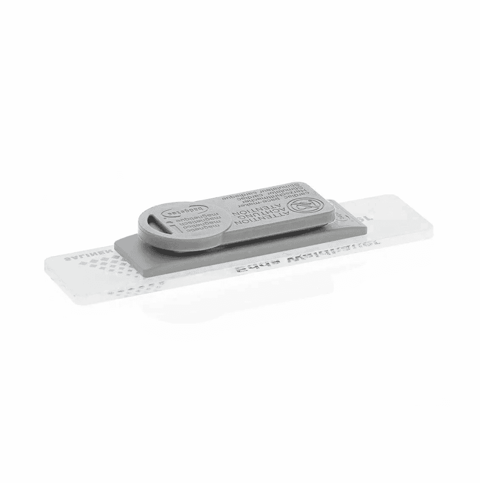 Acryl Namensschild mit Magnetbefestigung, 80 x 20 mm, transparentes Namensschild mit Magnetclip, für Büro und Veranstaltungen