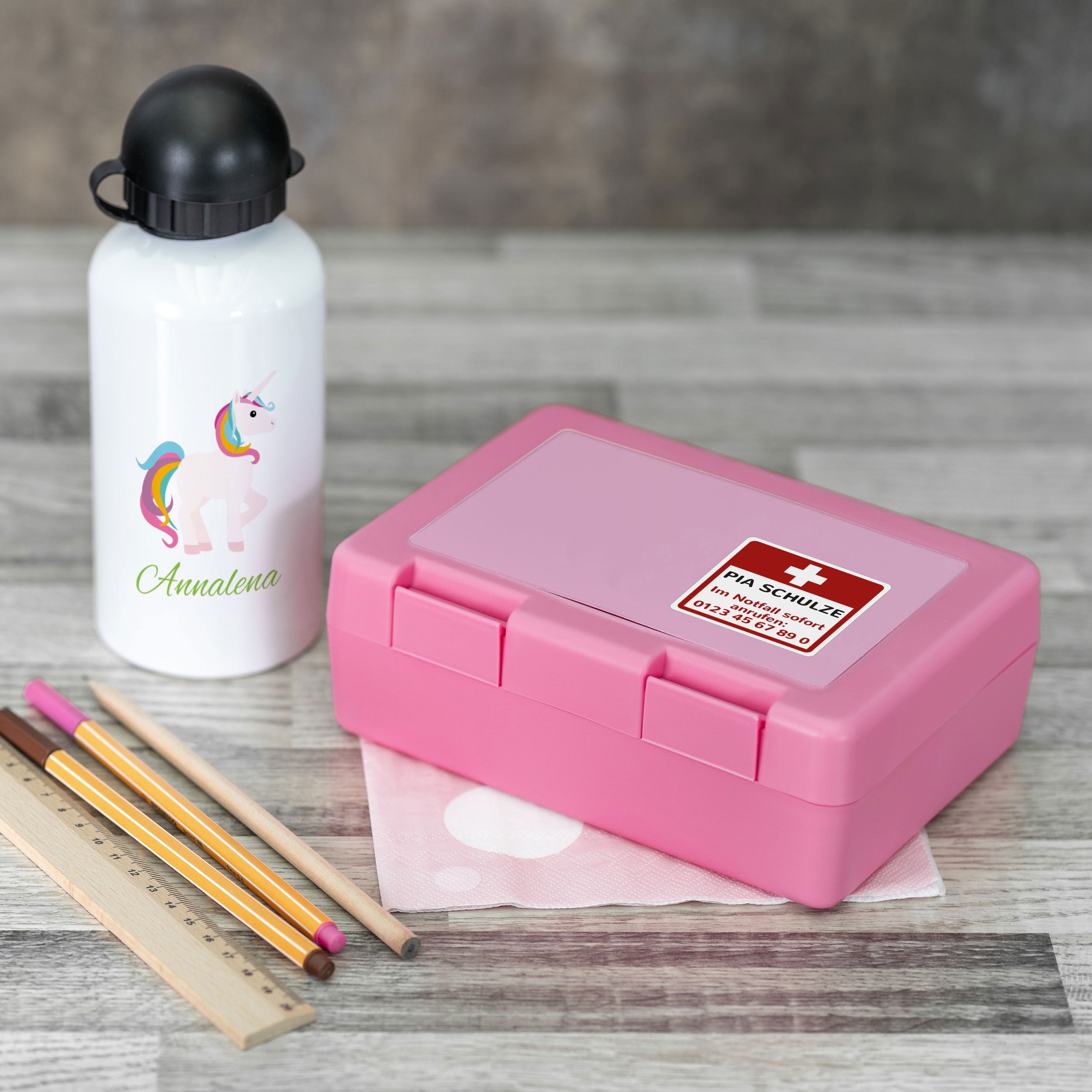 Notfallaufkleber für Kinder, 60 Stück, 47x47 mm, mit bunten Symbolen und Texten auf selbstklebendem Papier, für Kindernotfälle