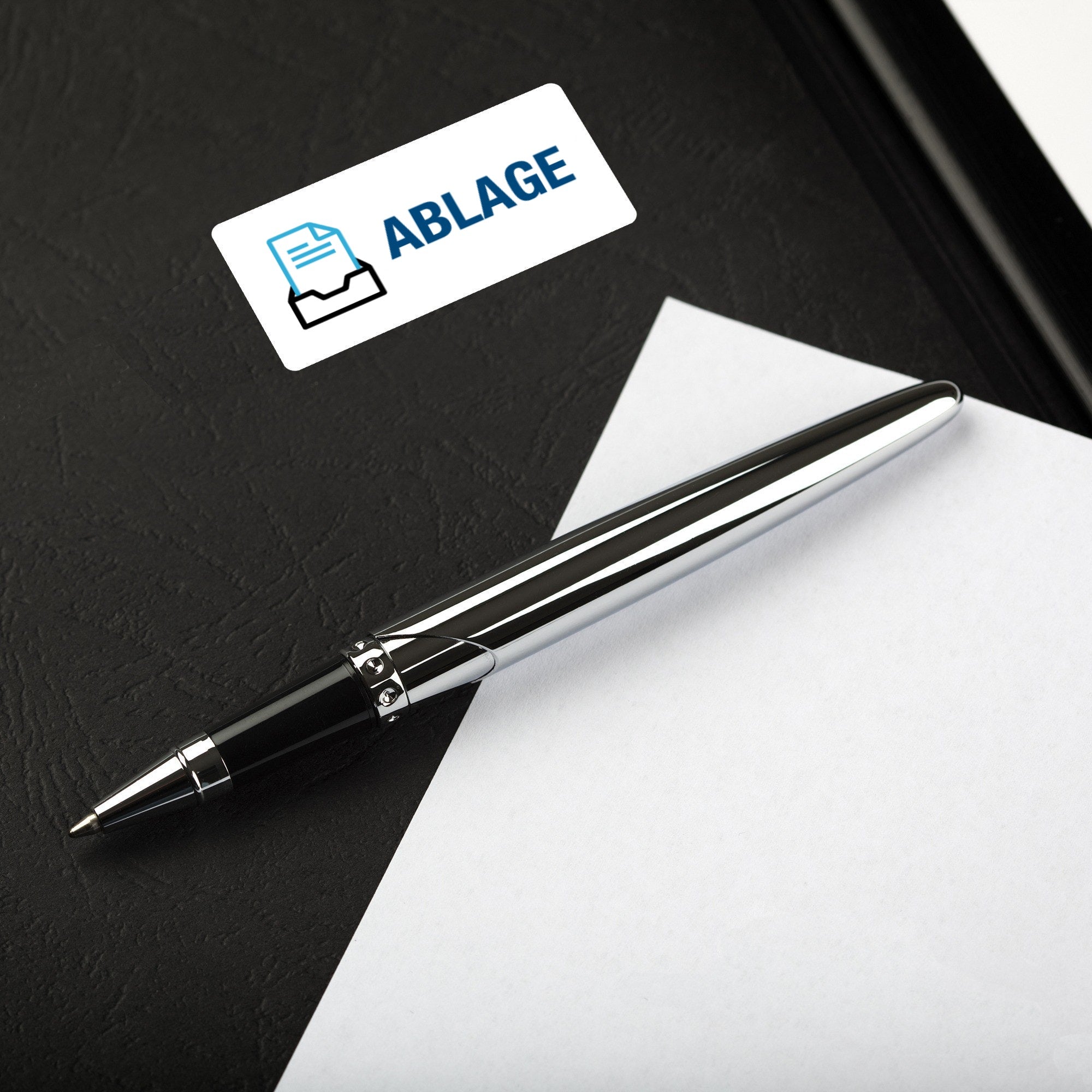 Aufkleber mit Piktogramm "Ablage" in 60x30 mm, 250 Stück, auf Rolle, für Organisation und Kennzeichnung.