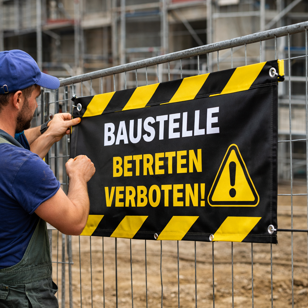 LKW-Plane aus PVC mit Banner-Druck von Emblem, weiße LKW-Plane mit individuell bedrucktem Banner, Transport- und Werbezwecke