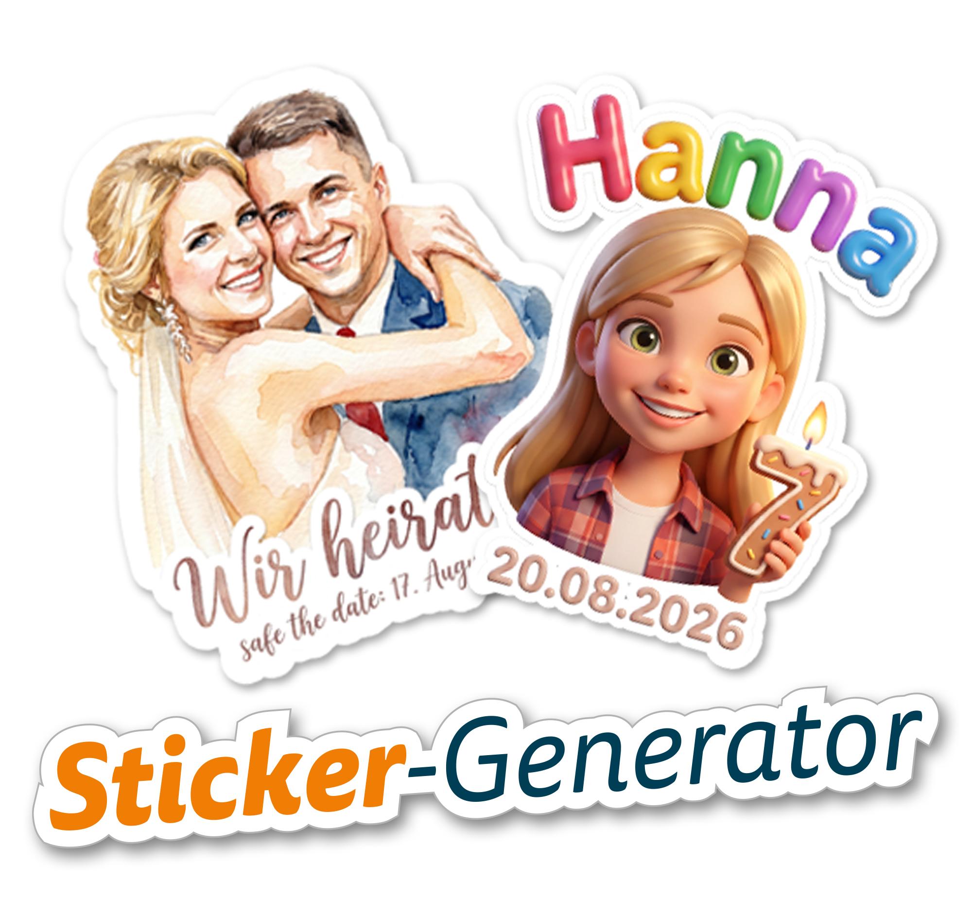 Sticker Generator – individuelle Aufkleber per KI gestalten und bestellen