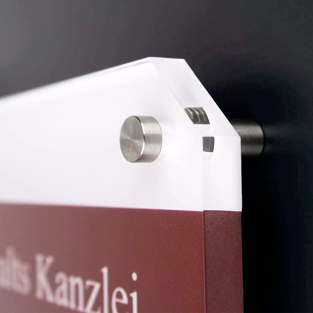 4 Stück Edelstahl Abstandshalter 10 x 15 mm schraubbar