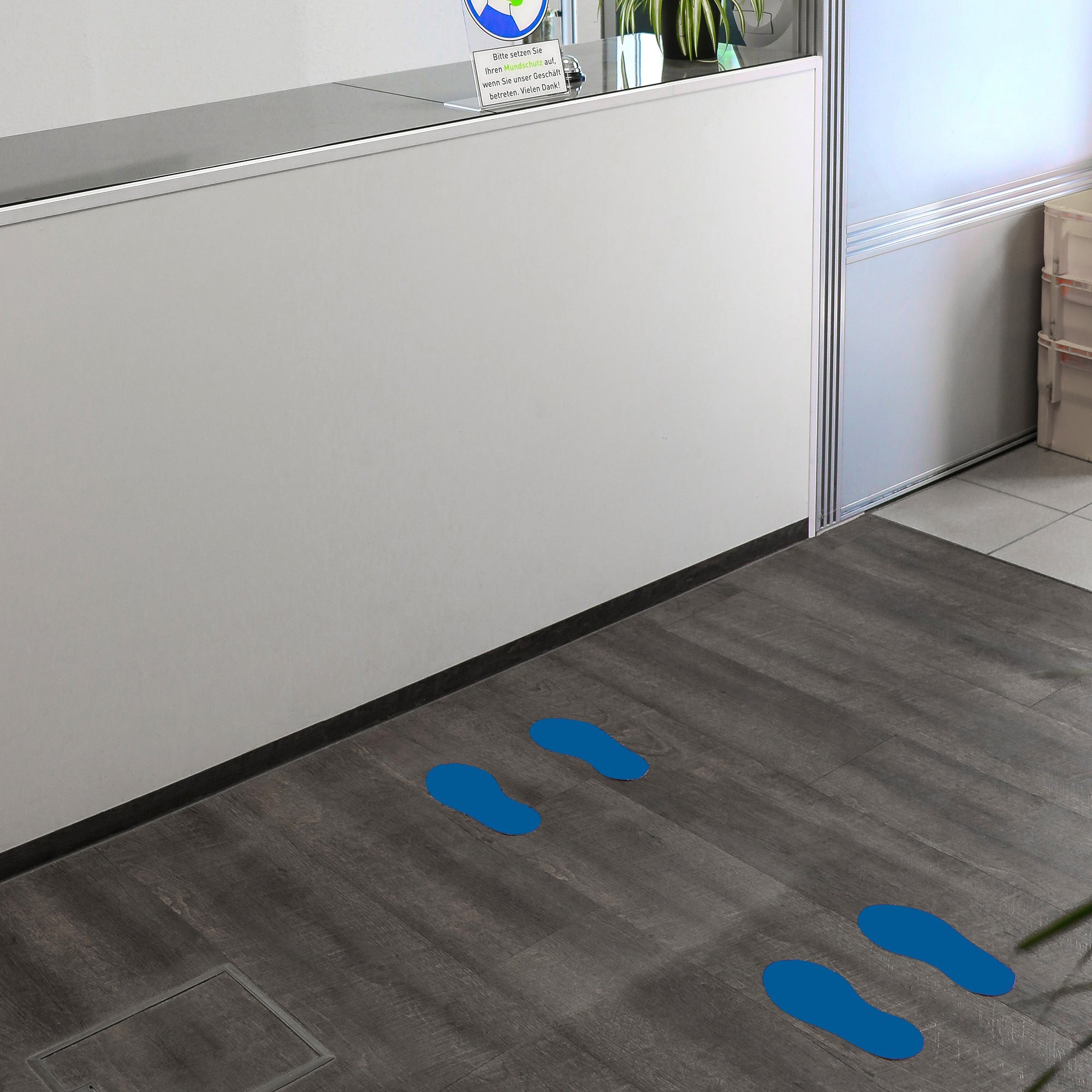 Fußbodenaufkleber für Fußpaar, 10 Stück, Größe 250x110 mm, langlebige Bodenaufkleber von aufkleberdrucker.de