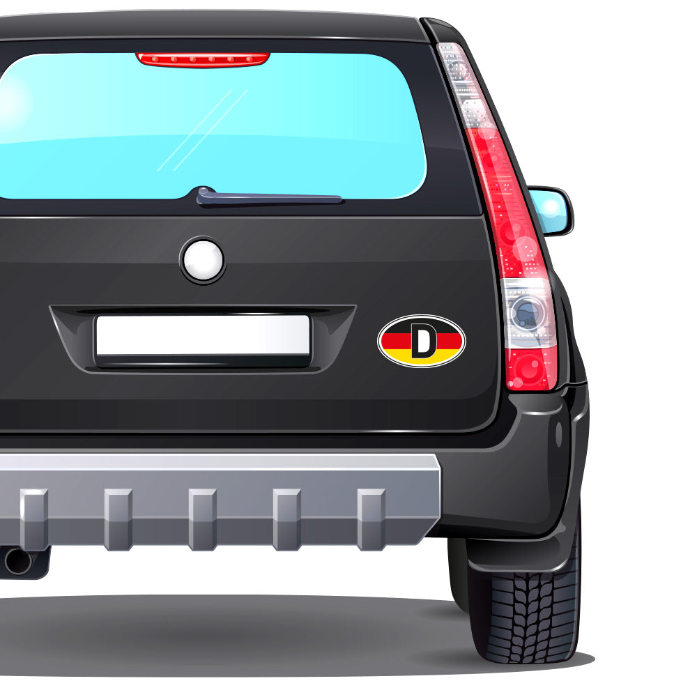 Autoaufkleber Länderkennzeichen - Deutschland (7 Stück - 200x300 mm)