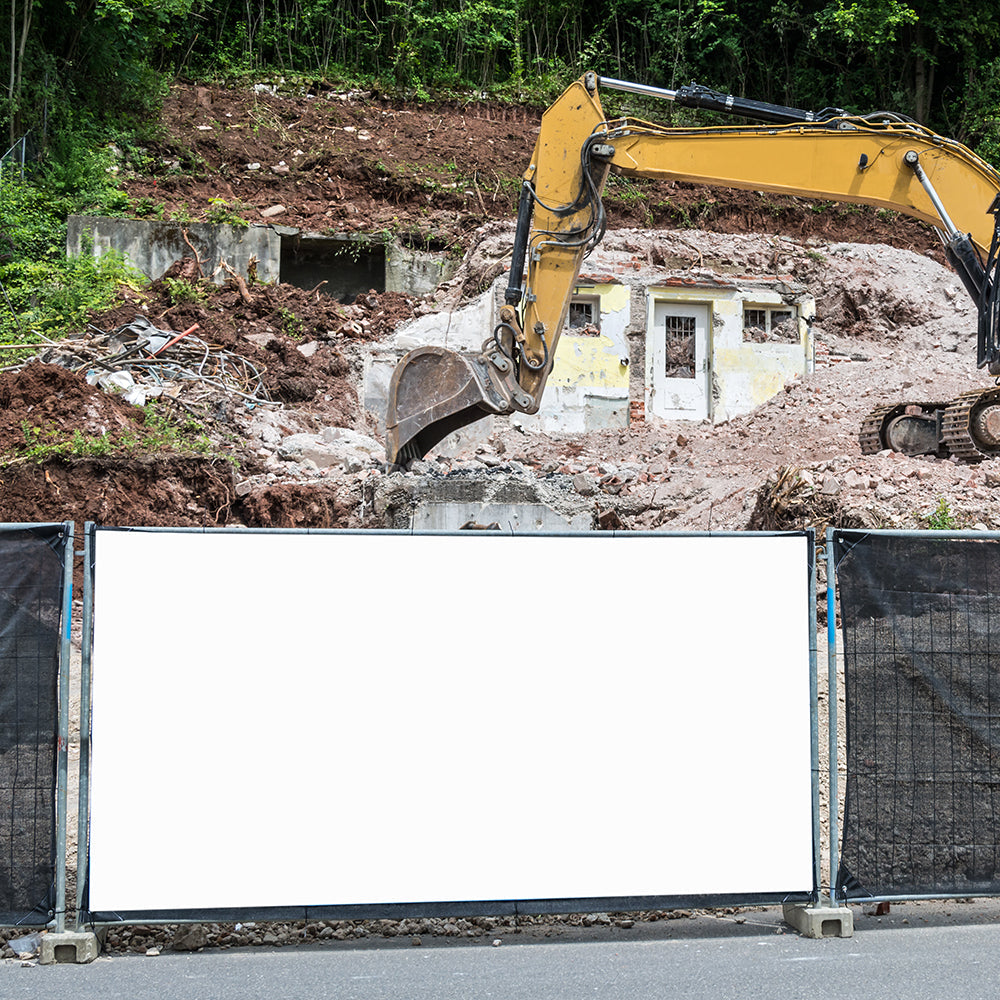 Mesh Banner als Baustellenzaun