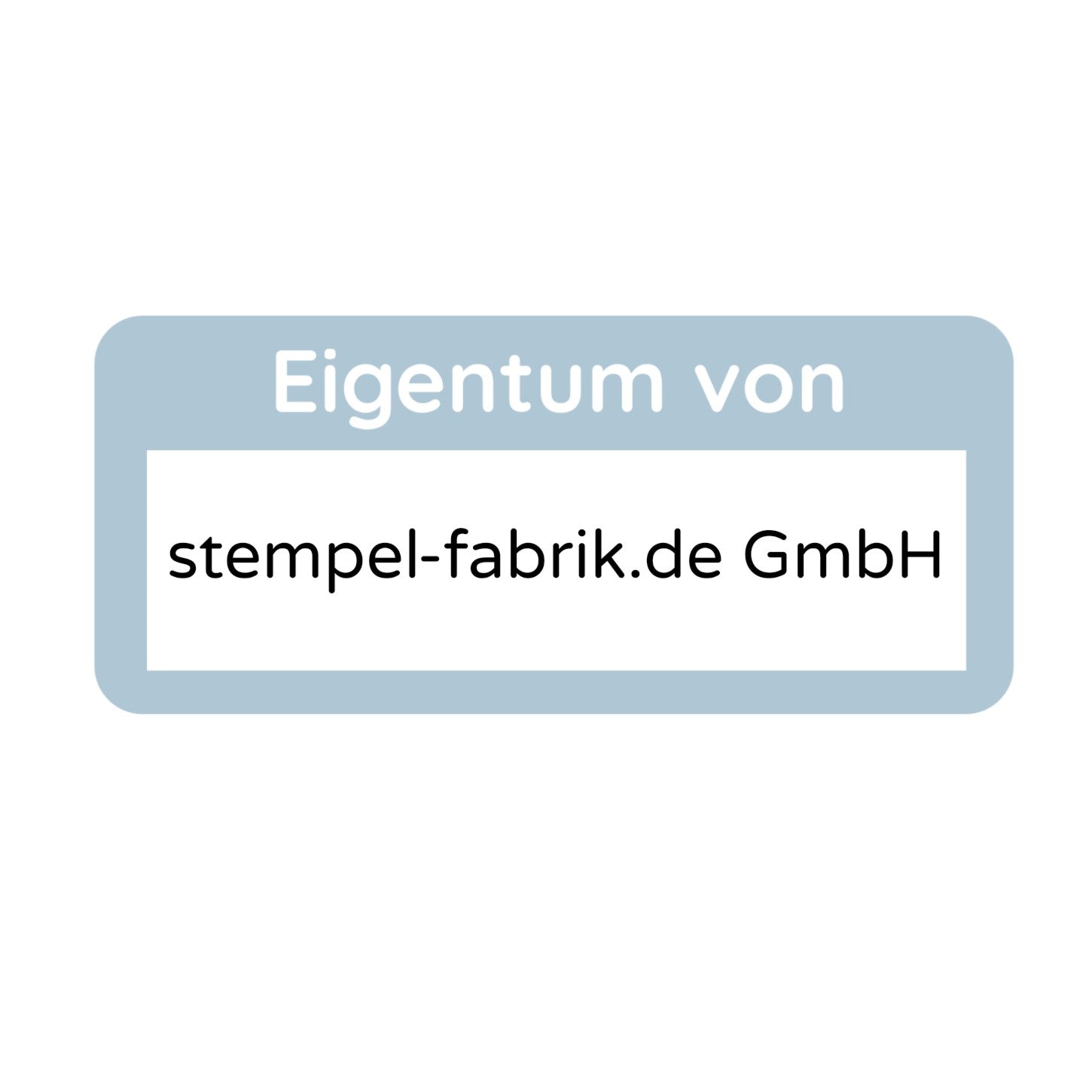 Hellblaue Eigentum Aufkleber mit 30 Namensaufklebern, 30x13 mm, für Kennzeichnung und Personalisierung.