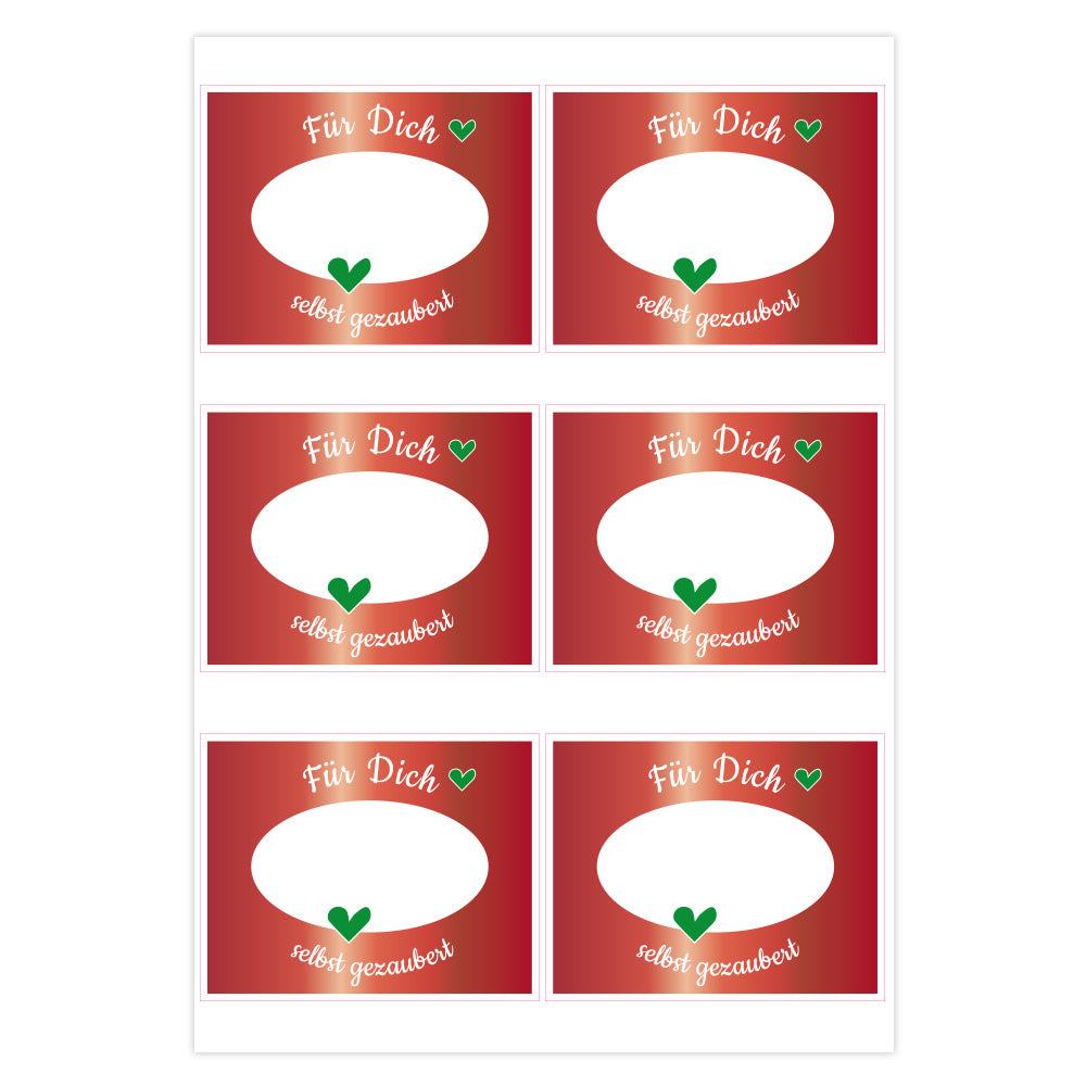 Erdbeermarmelade Aufkleber im Set mit 3 Bögen, 200x300 mm, fruchtiges Erdbeermotiv für Dekor und Verpackungen