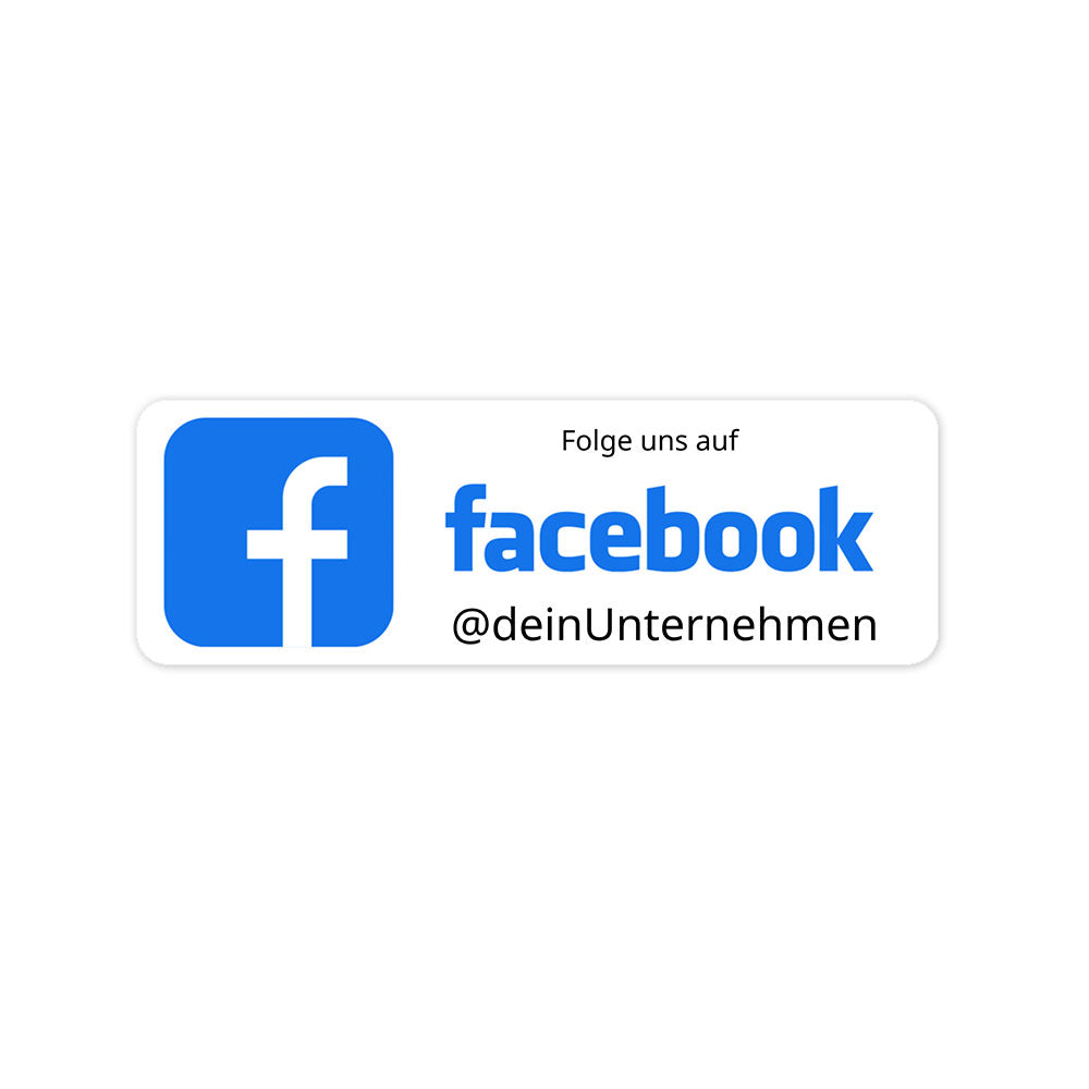 Individueller Facebook Social-Media Aufkleber, 2 Bögen mit 72 Stück, 60x20 mm, aufkleberdrucker.de