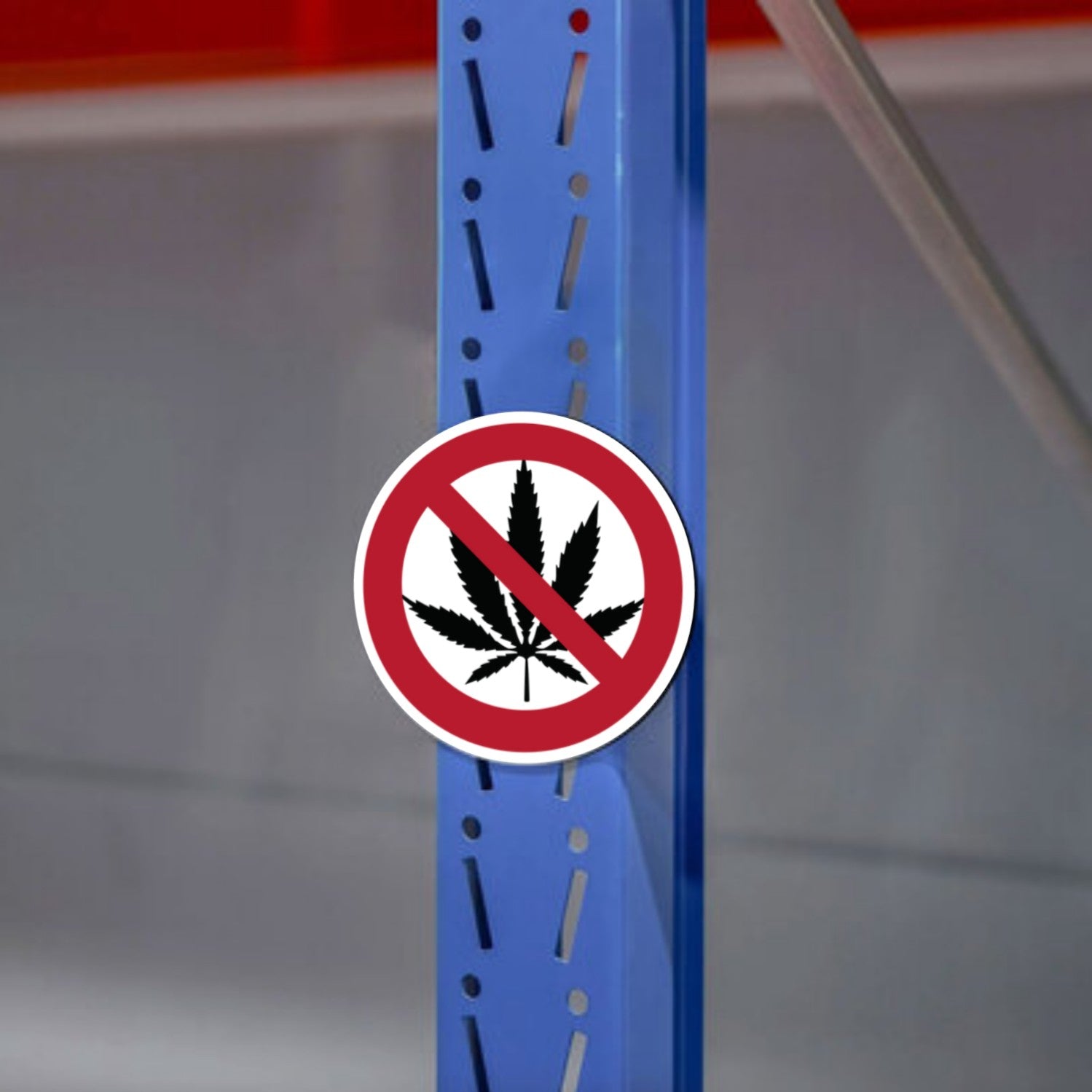 Cannabis Schild aus Aluminium-Verbund, 10 cm, mit Verboten-Design, wetterfest und für den Außenbereich geeignet
