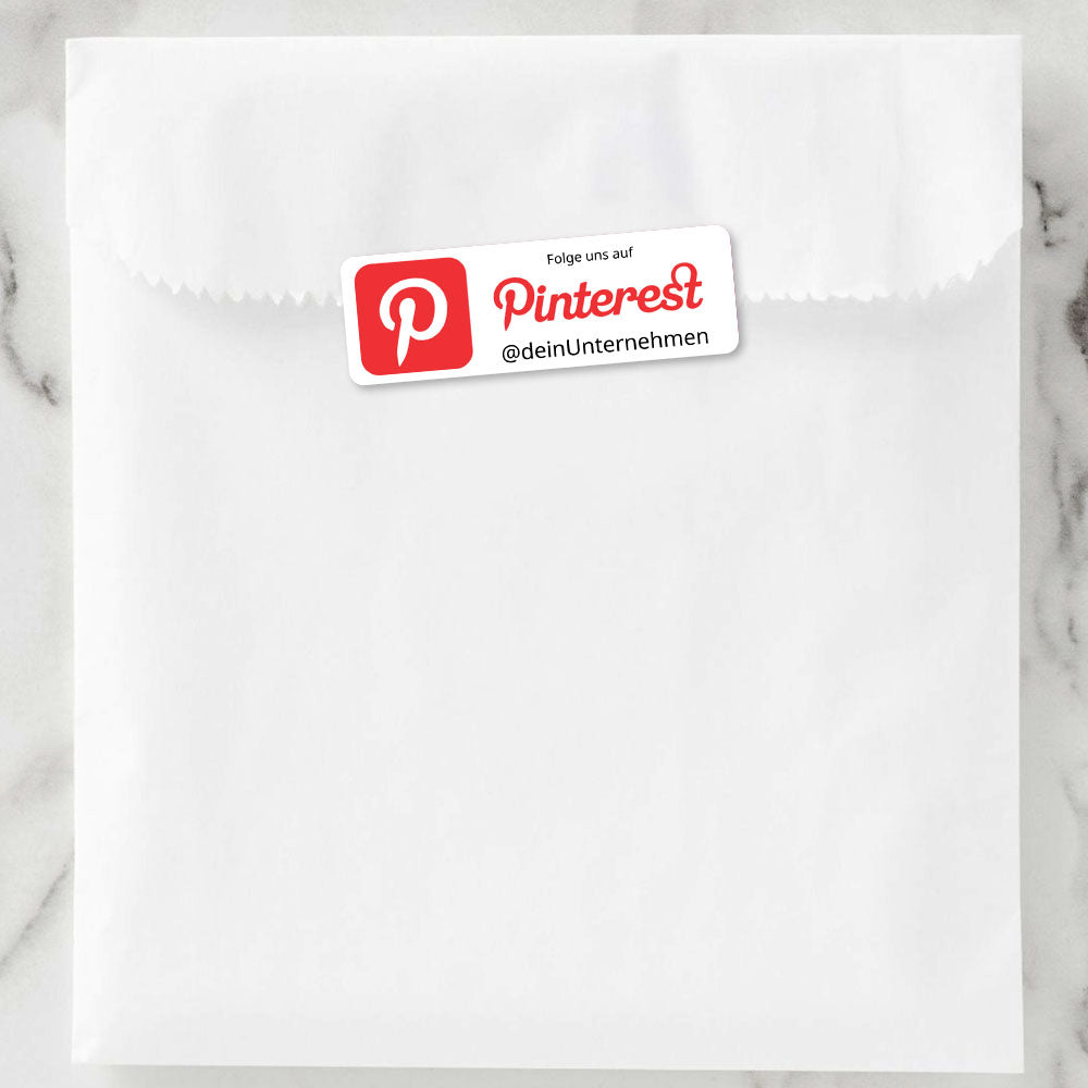Individueller Pinterest Social-Media Aufkleber Set mit 72 bunten Aufklebern, 60x20 mm, für kreative Dekorationen und Marketing.