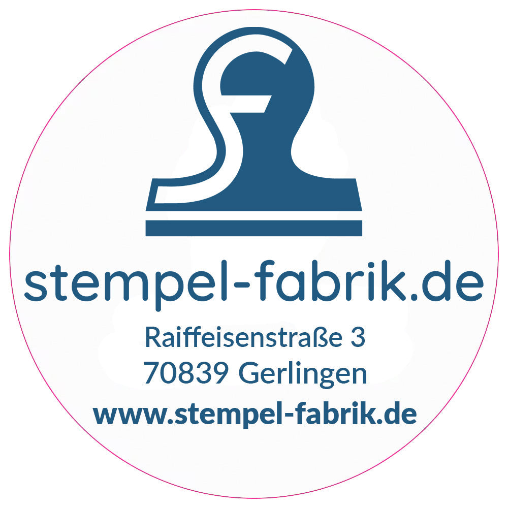 Runder Logo-Aufkleber mit 40 mm Durchmesser von Orafol, glänzendes Design auf weißem Hintergrund, ideal für Dekoration oder Branding.