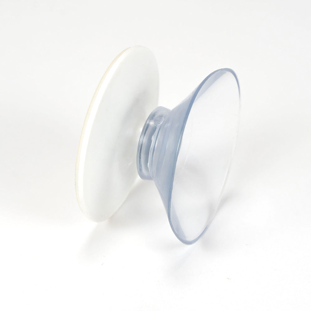 4 Stück Saugnapf transparent 40 mm Selbstklebend zur Schilderbefestigung