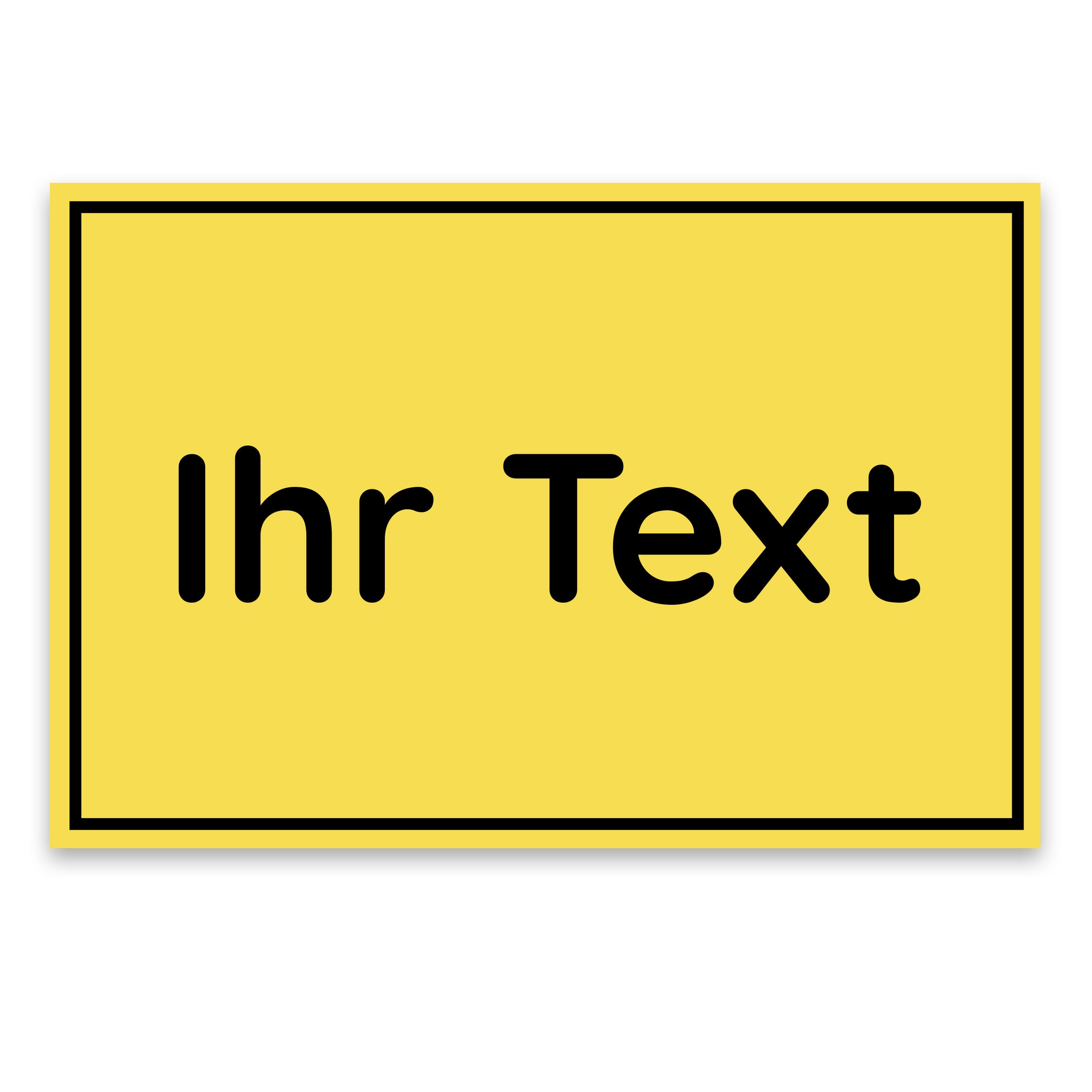 Alu-Verbundschild mit Wunschtext, 300x200 mm, 3 mm dick, beschriftet mit individuellem Text, langlebiges Werbeschild