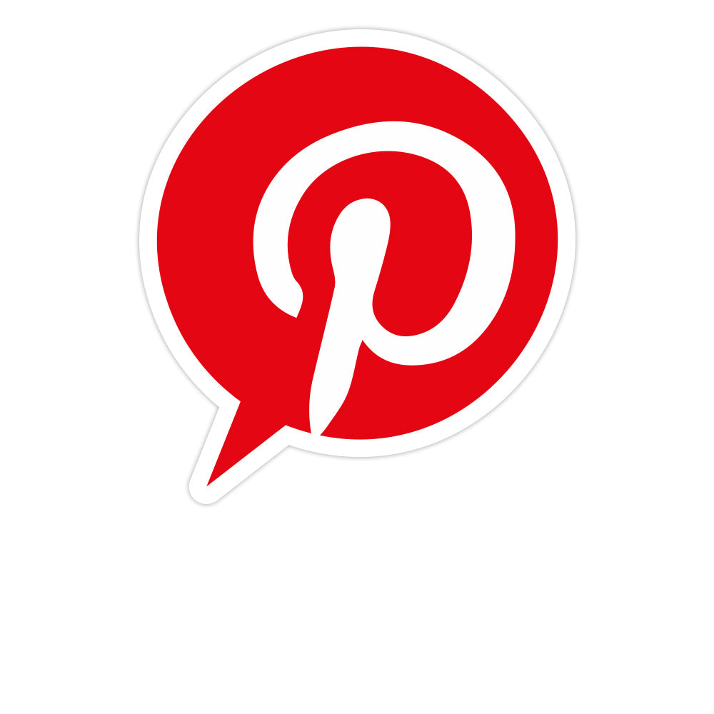 Social-Media Aufkleber Pinterest - Set (3 Bögen / 84 Stück - 200x300 mm)