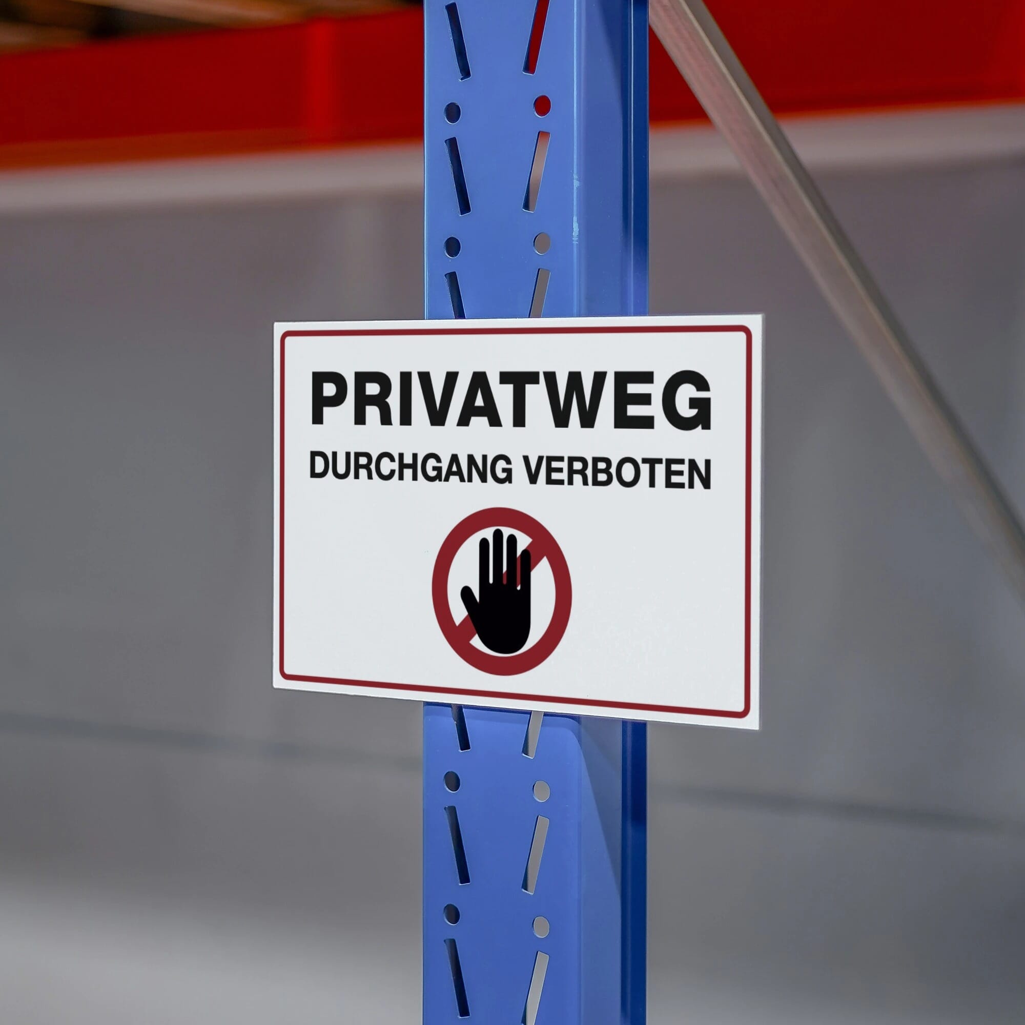 Schild Alu-Verbund PRIVATWEG - DURCHGANG VERBOTEN (weiß, 300x200x4 mm)