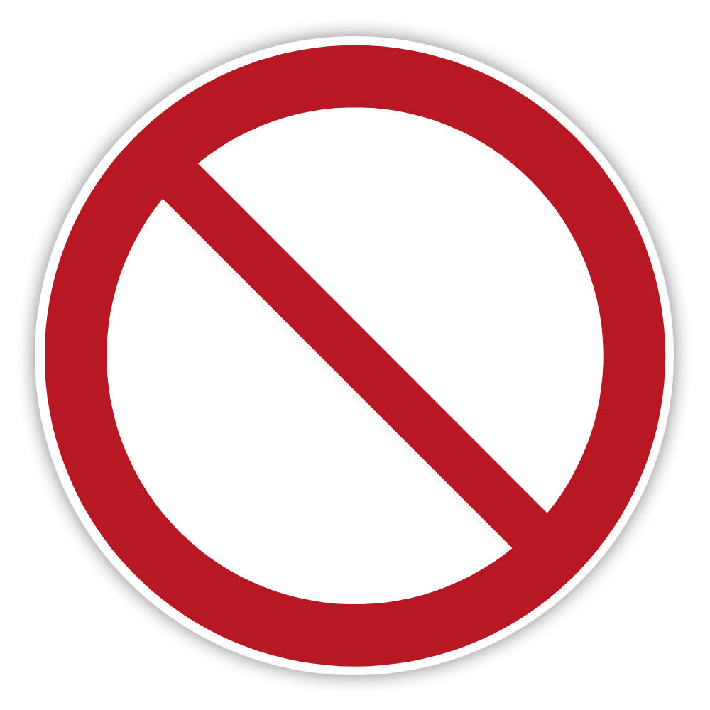 Aufkleber Allgemeines Verbotszeichen