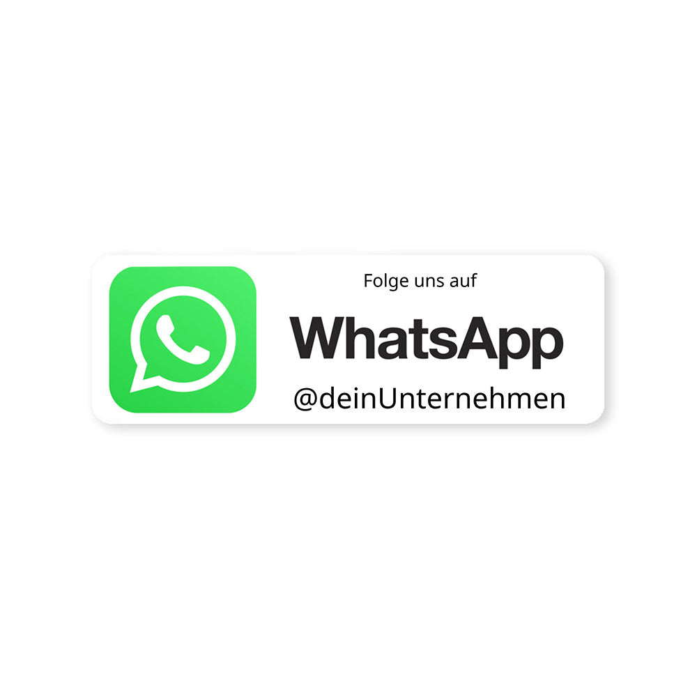 Individueller WhatsApp Social-Media Aufkleber, Set mit 72 Stück auf 2 Bögen, 60x20 mm, für kreative Dekorationen